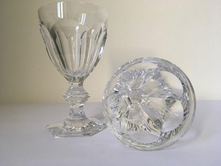Baccarat Set 4 Clear Crystal Water Glasses For Sale 3