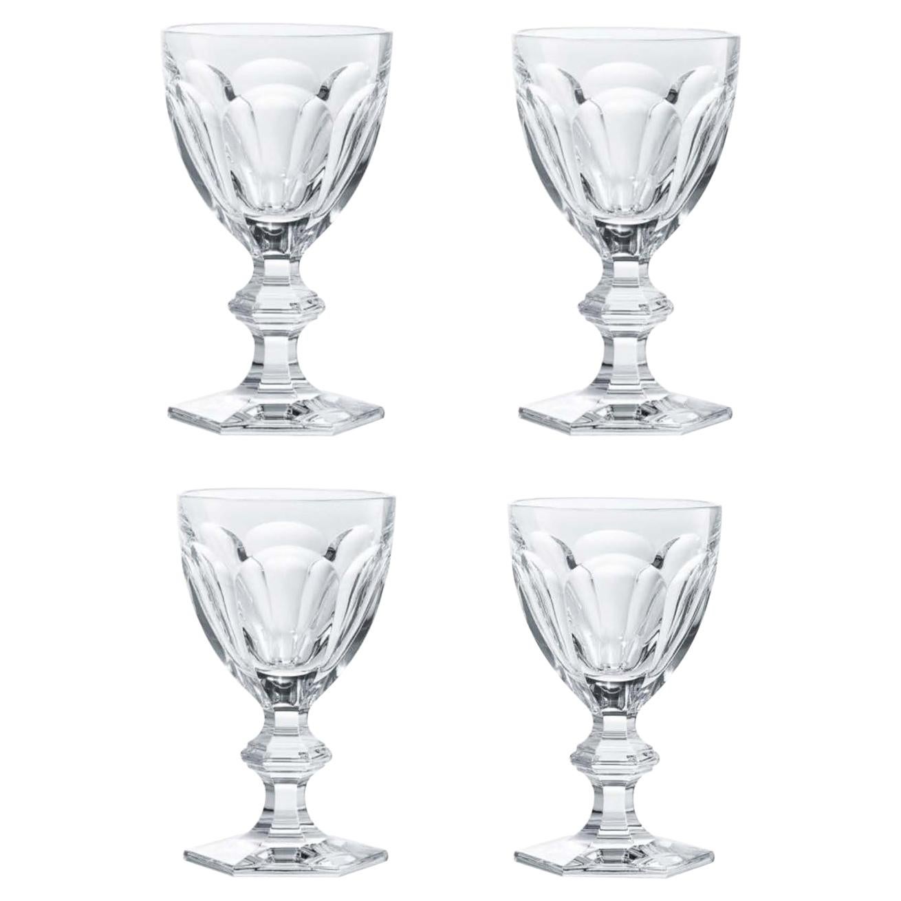 Baccarat Set 4 Clear Crystal Water Glasses
