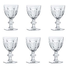 Baccarat Set 6 Clear Water Crystal Glasses