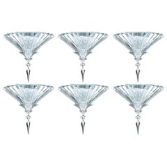 Baccarat Set 6 Mille Nuits Ceiling Units Clear Crystal Medium Size