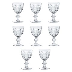 Ensemble Baccarat 8 verres en cristal d'eau transparent