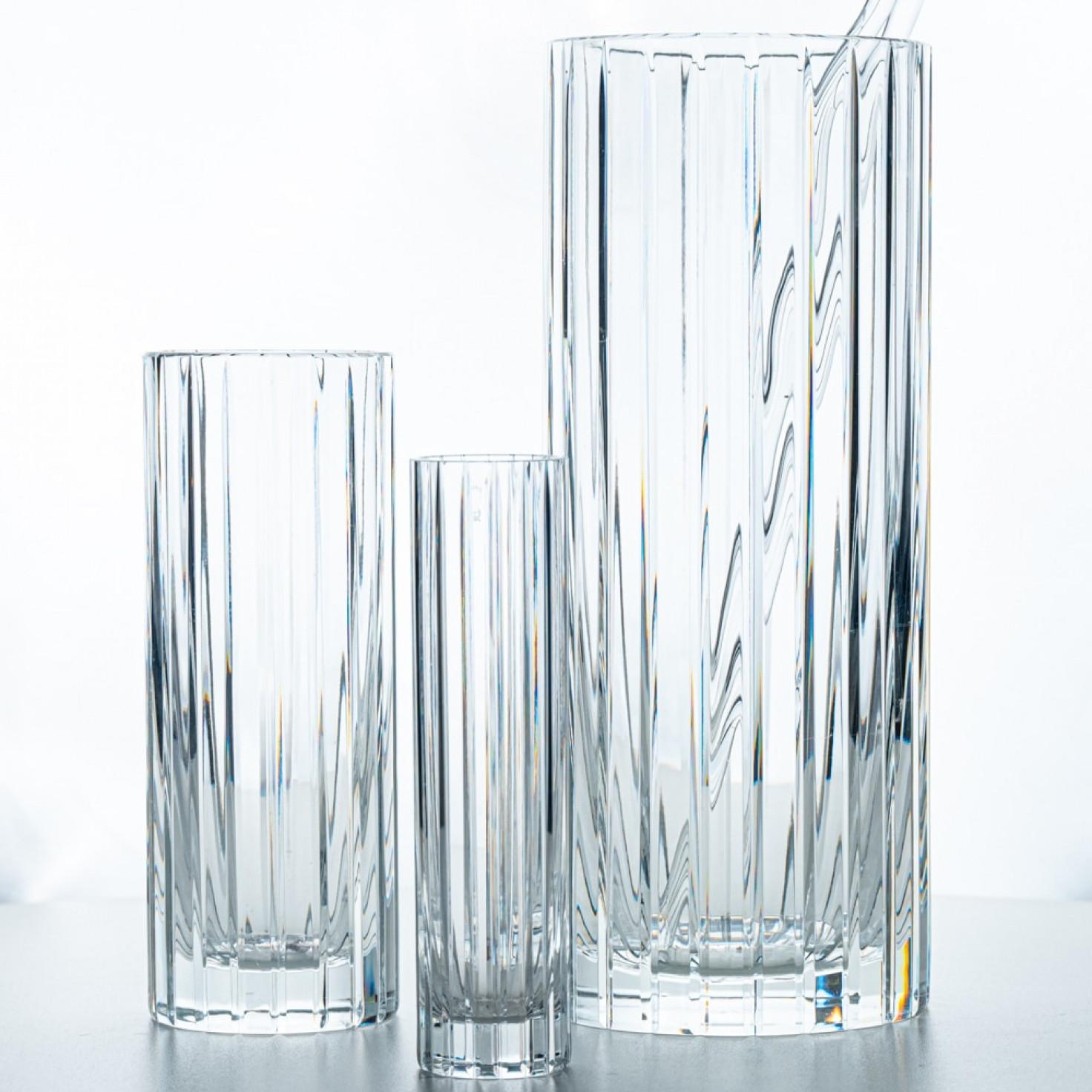 Baccarat, ensemble de 3 vases, cristal cylindrique, 1975, France en vente 2