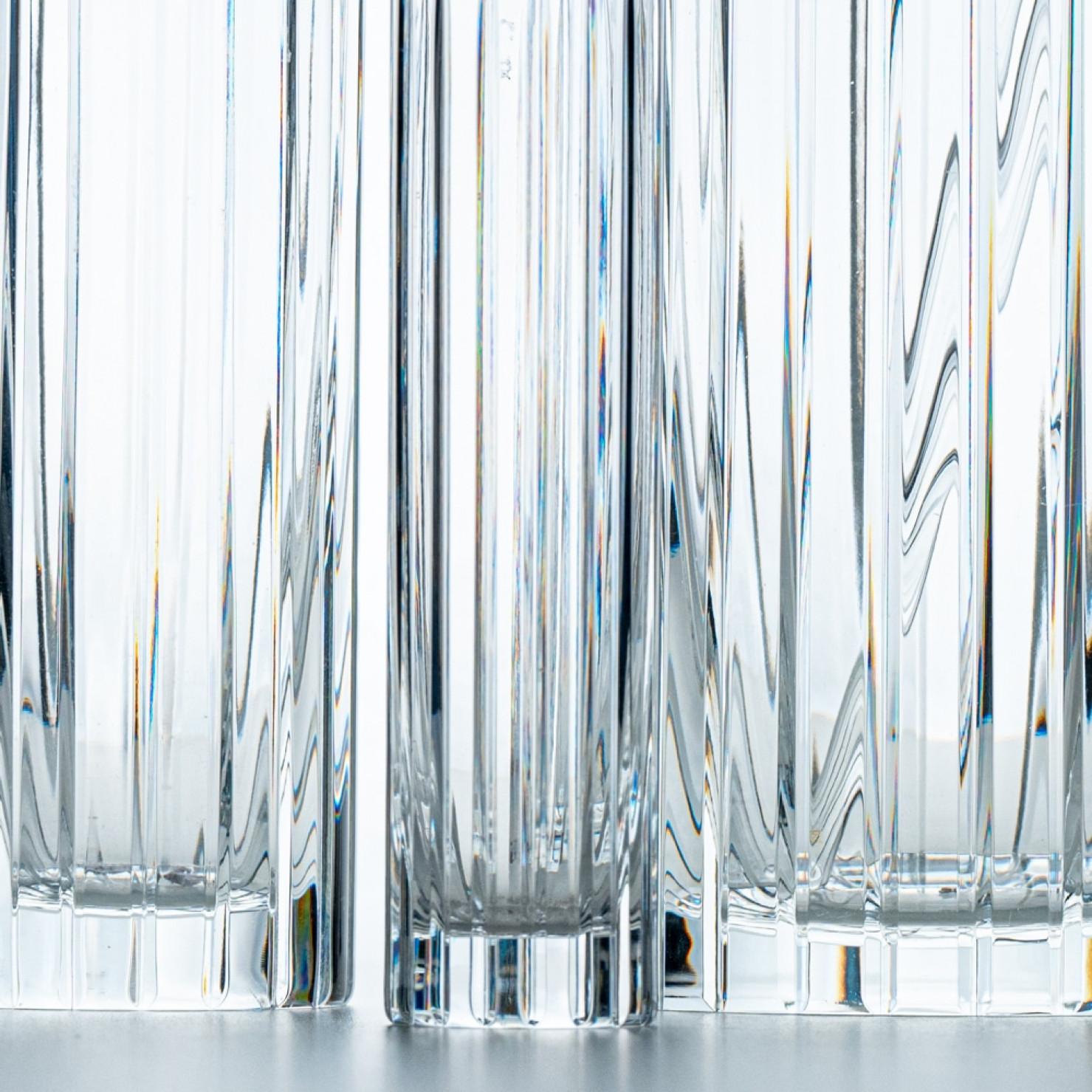 Baccarat, ensemble de 3 vases, cristal cylindrique, 1975, France Bon état - En vente à Rijssen, NL