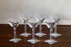 Ensemble de 6 verres à Martini cubiques Baccarat