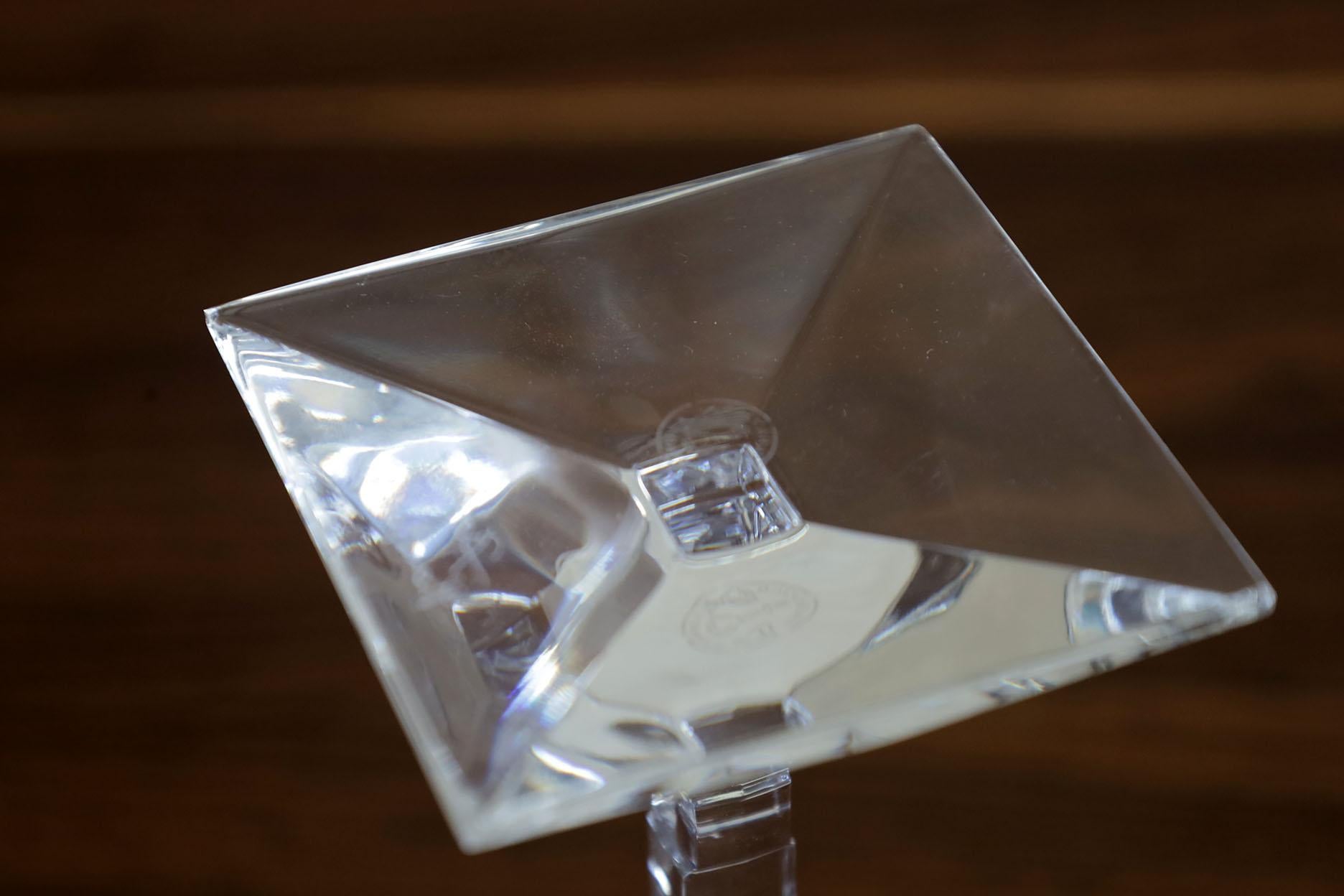 Hand-Crafted Baccarat Set of 6 Cube Martini Glasses