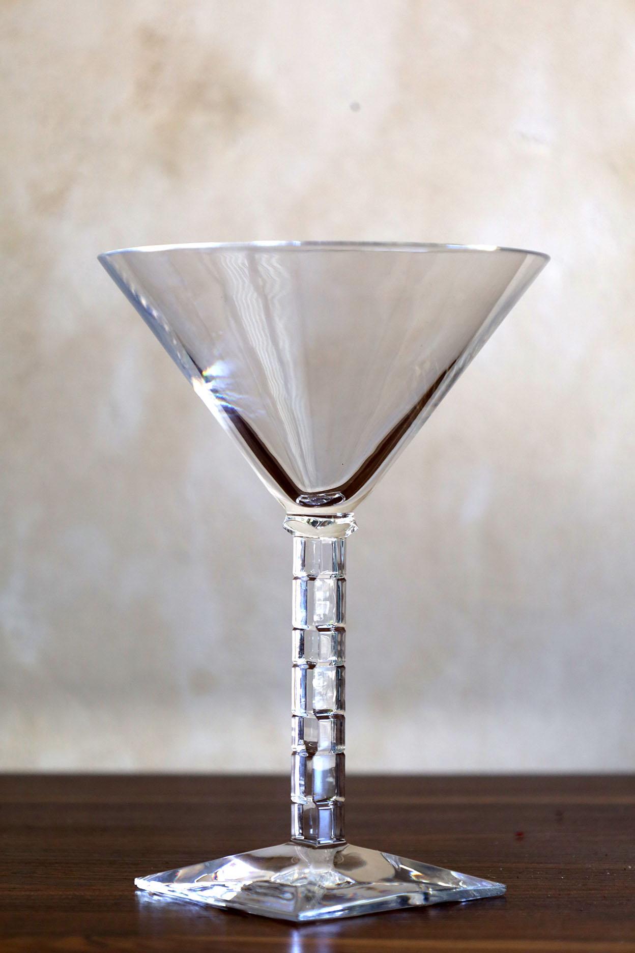 Baccarat Set of 6 Cube Martini Glasses In Good Condition In Mérida, YU