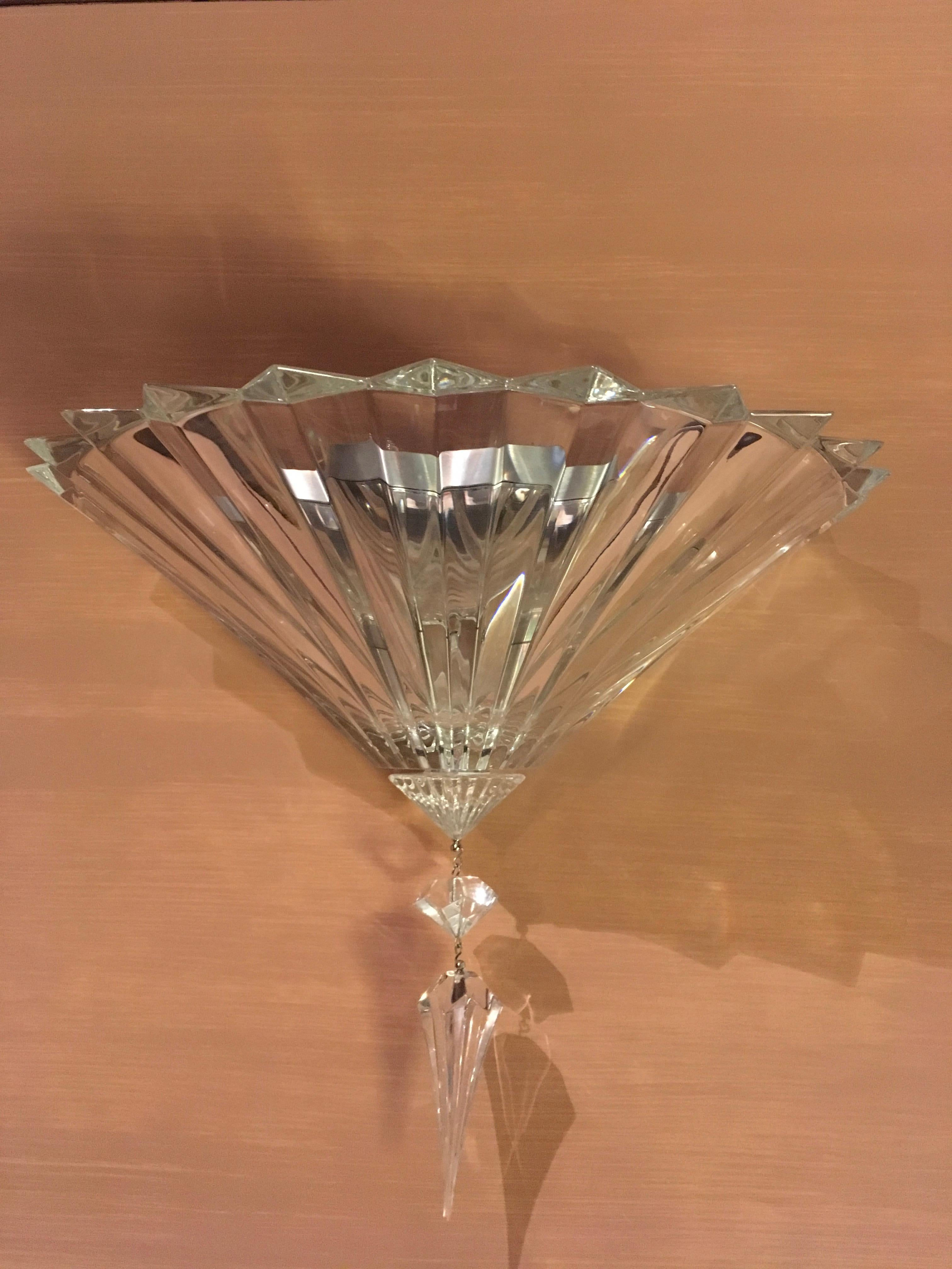 Cristal Baccarat - Ensemble de 8  Appliques murales cristal transparent Mille Nuits - Design moderne en vente