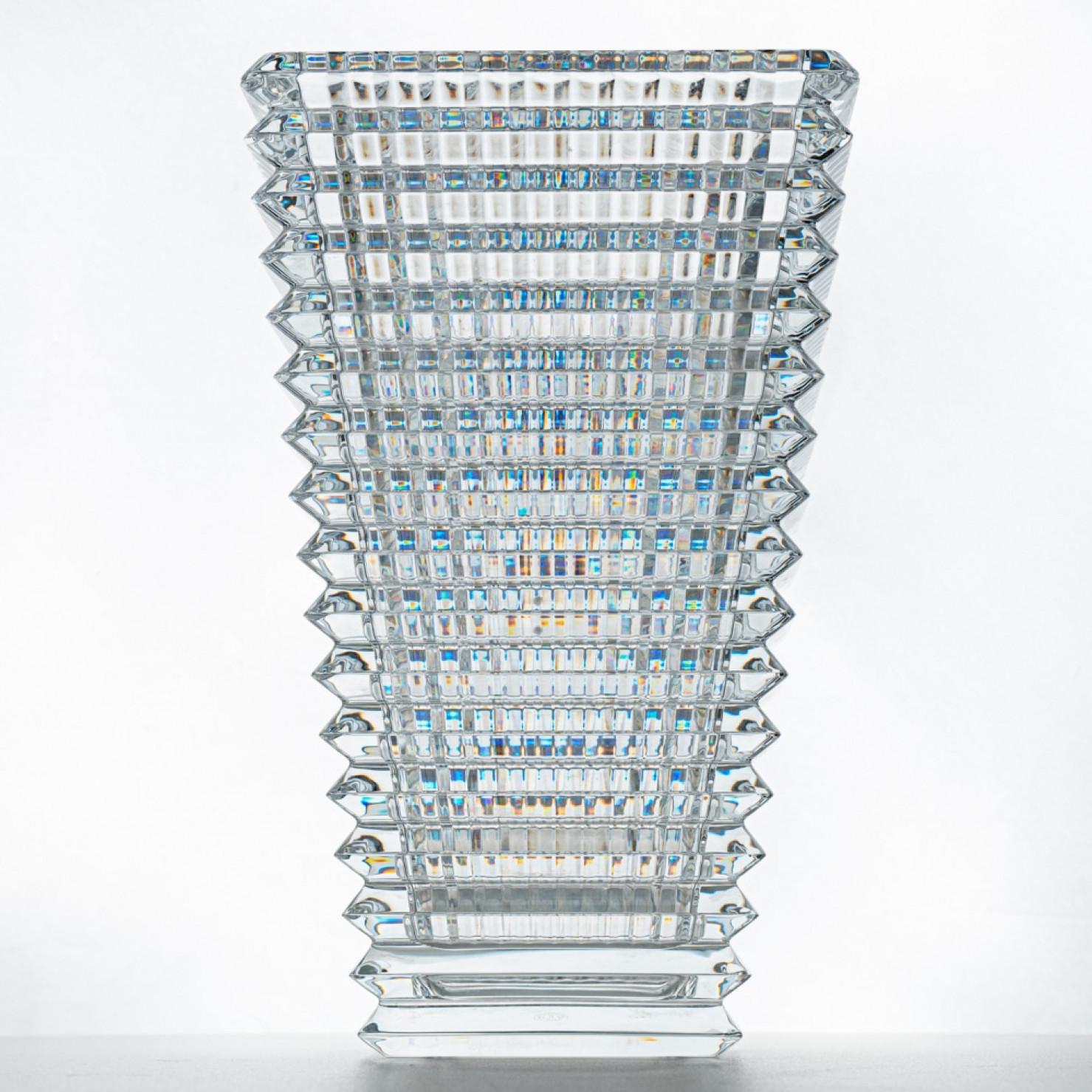 Ensemble de vases structurés en cristal clair exquis de Baccarat, France, 1990 en vente 2