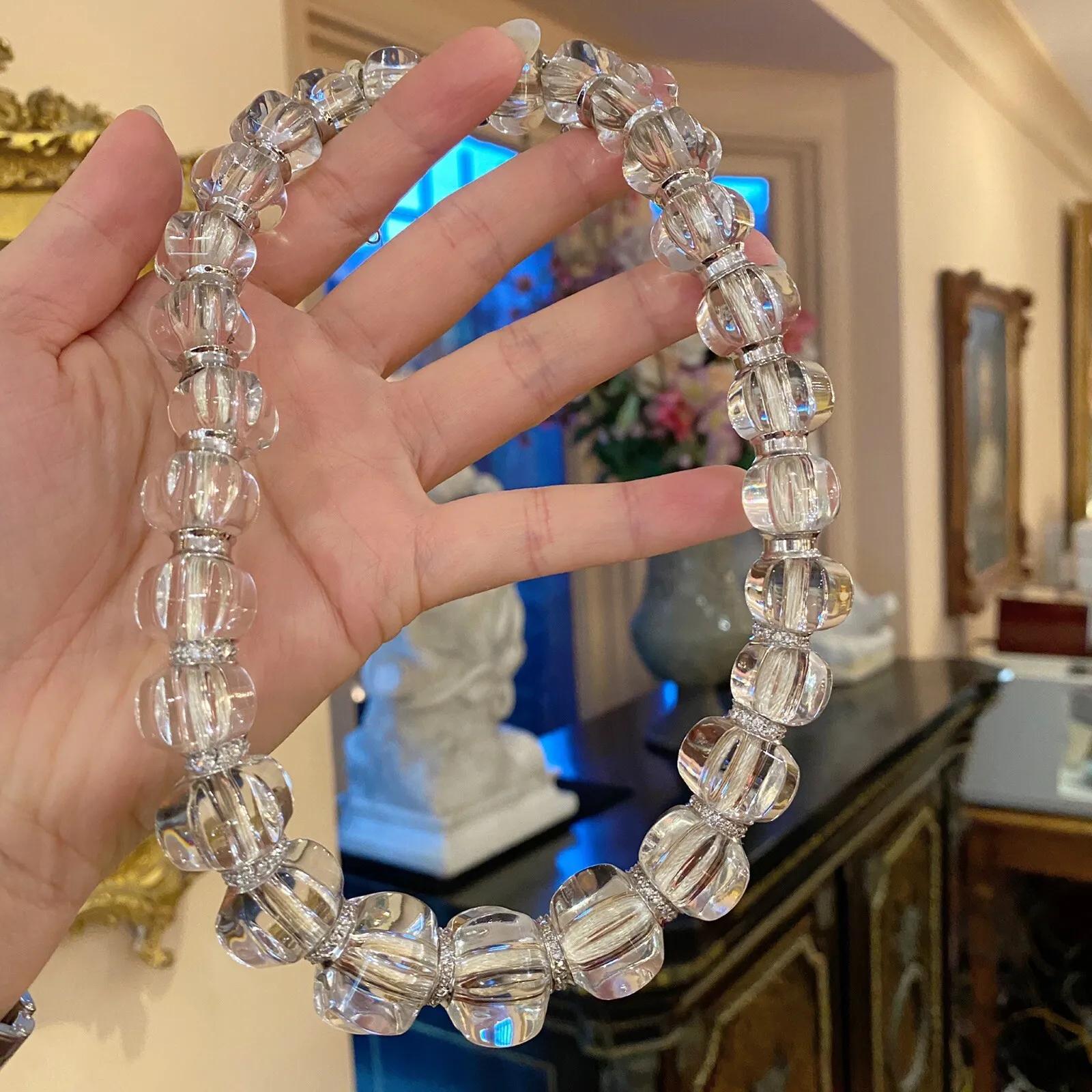 Perle Collier de Baccarat Sherazade en or blanc 18 carats, France en vente