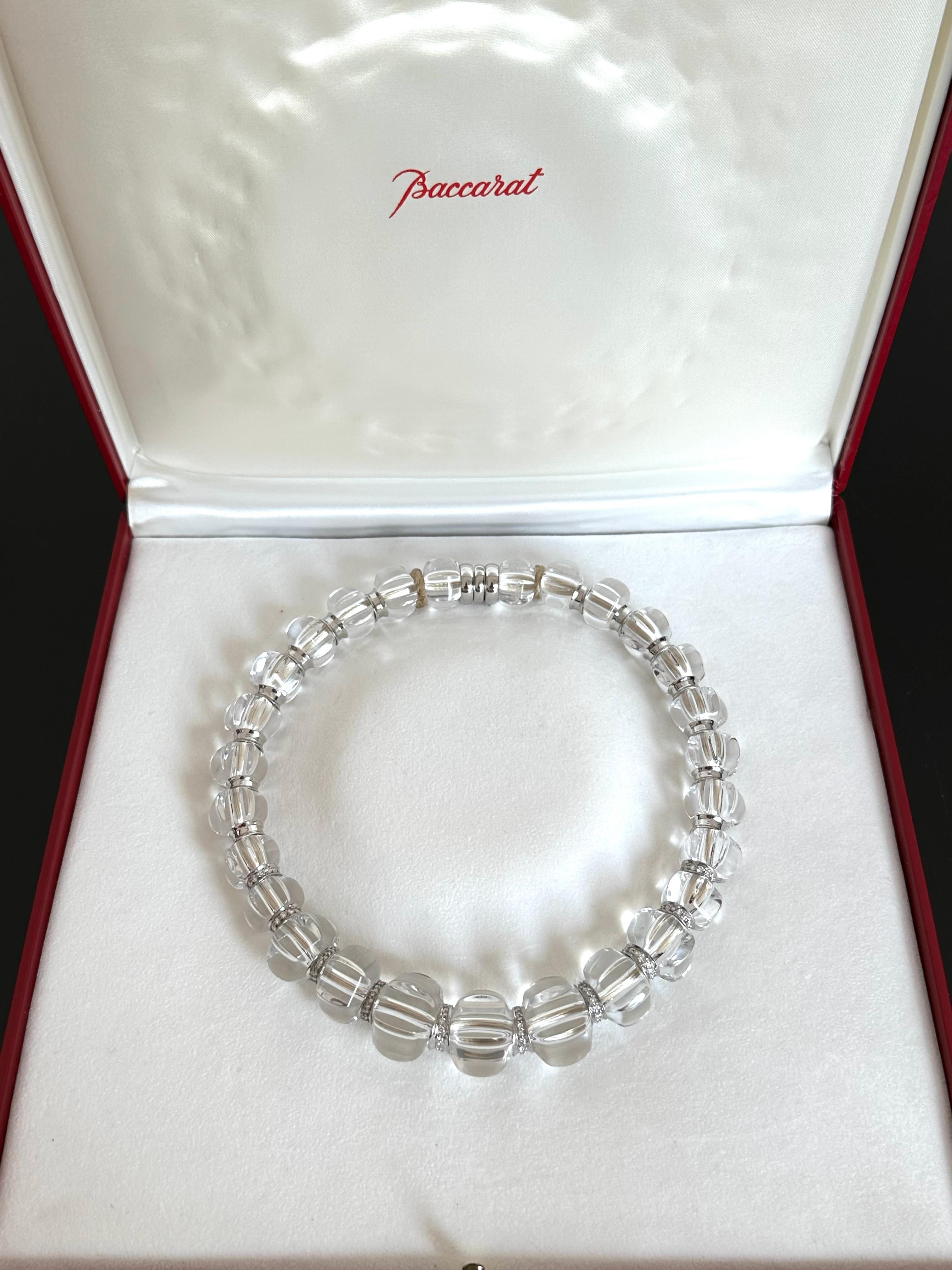 Baccarat Sherazade White Gold Necklace with Crystals and Diamonds For Sale 7