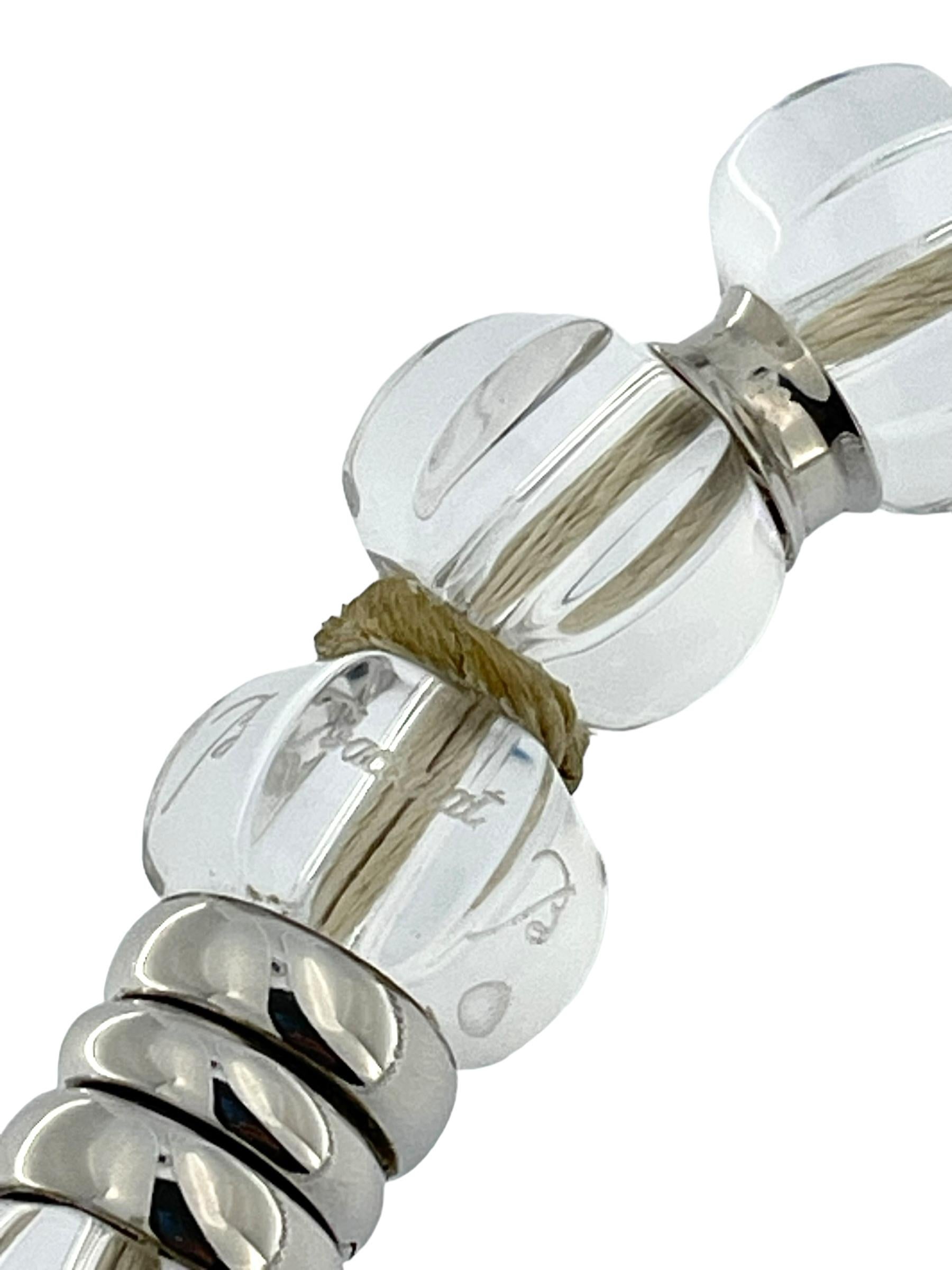 Women's or Men's Baccarat Sherazade White Gold Necklace with Crystals and Diamonds For Sale
