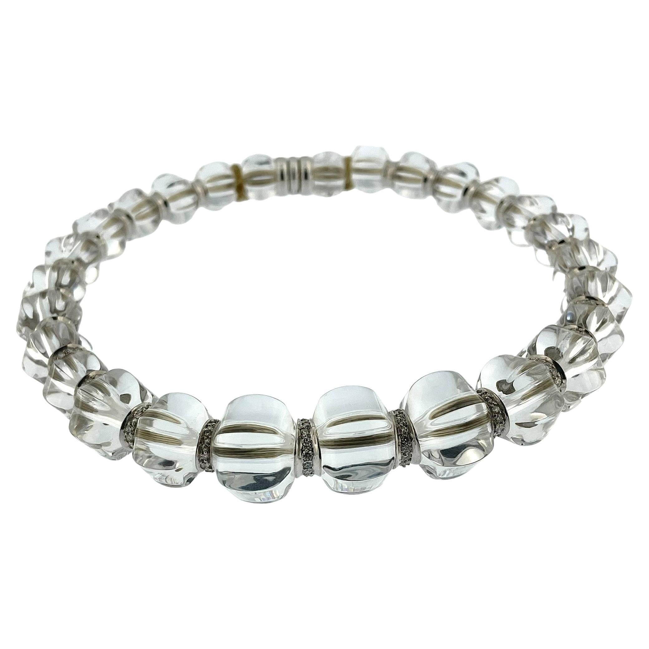 Baccarat Sherazade White Gold Necklace with Crystals and Diamonds