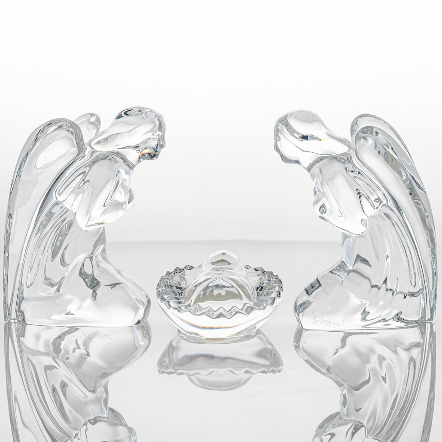 Baccarat Signed Crystal Christmas Story Set, France For Sale 1