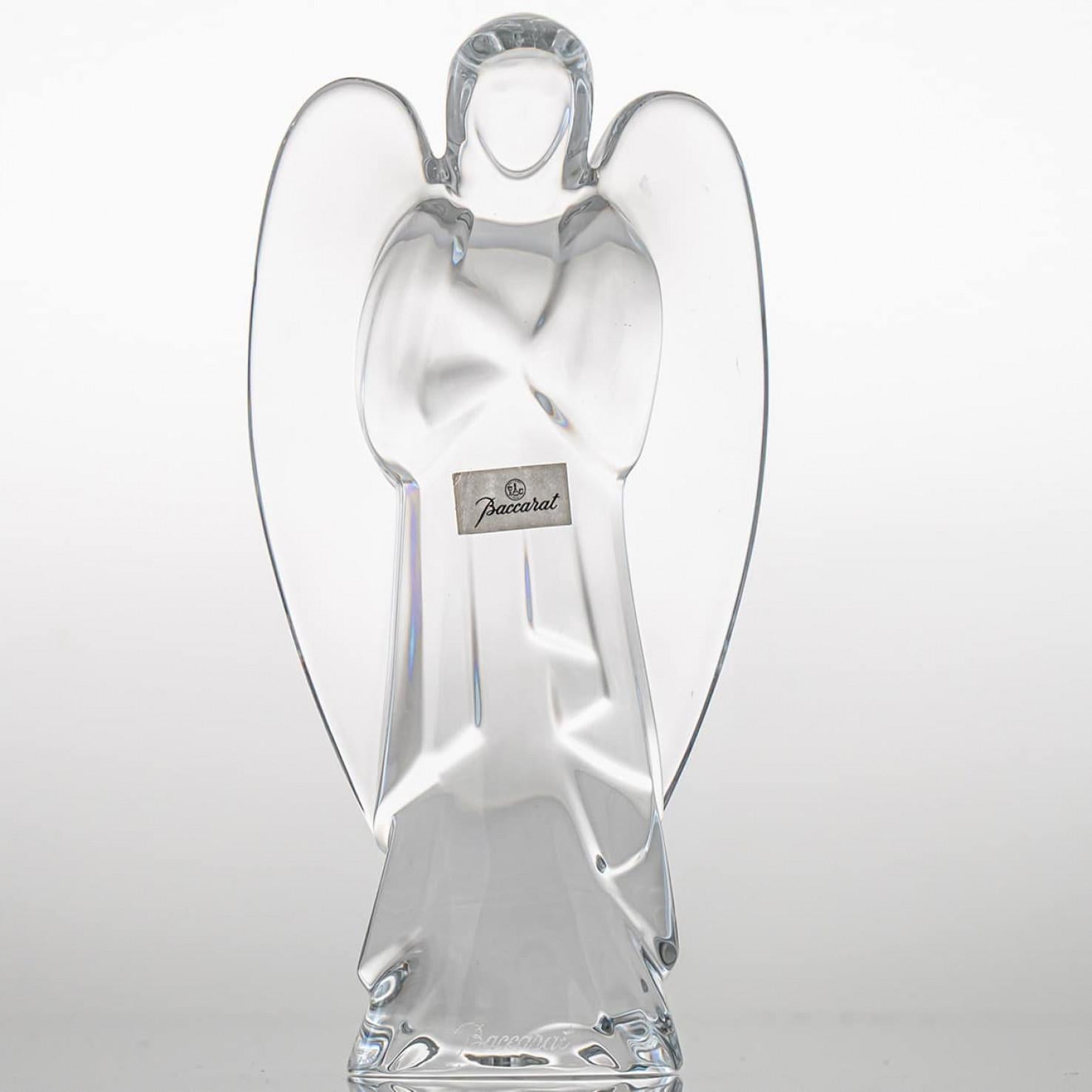 Baccarat signiert Kristall Weihnachtsgeschichte Set von drei Engeln, Frankreich im Angebot 3