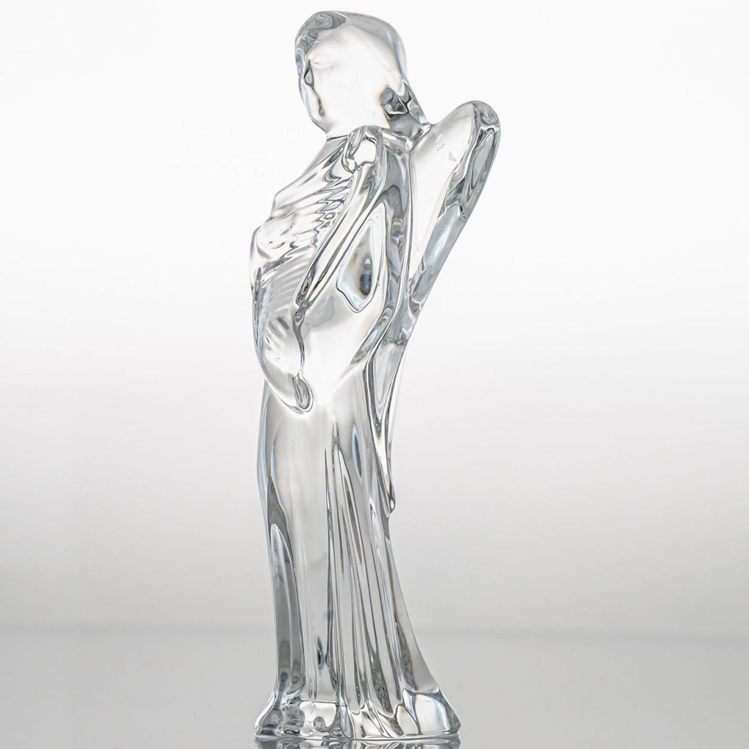 Baccarat signiert Kristall Weihnachtsgeschichte Set von drei Engeln, Frankreich im Angebot 4