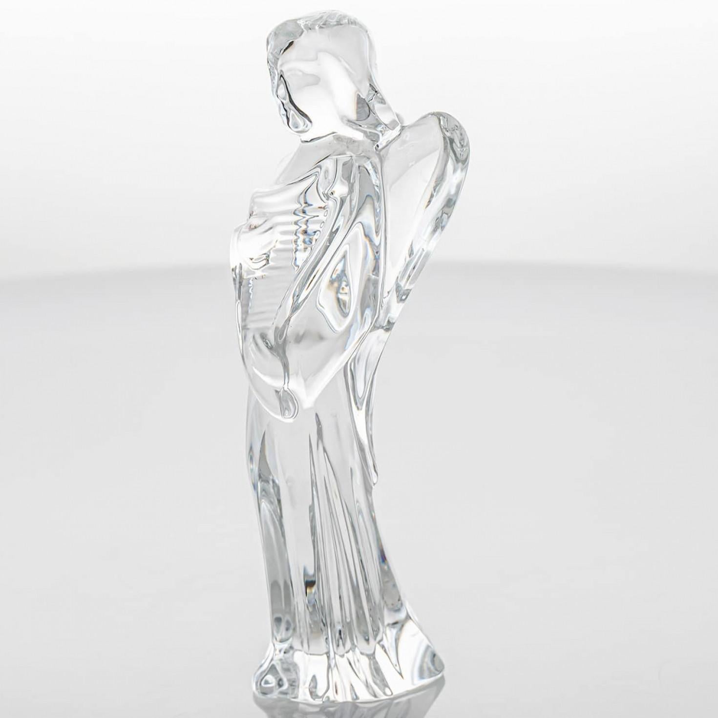 Baccarat signiert Kristall Weihnachtsgeschichte Set von drei Engeln, Frankreich im Angebot 2