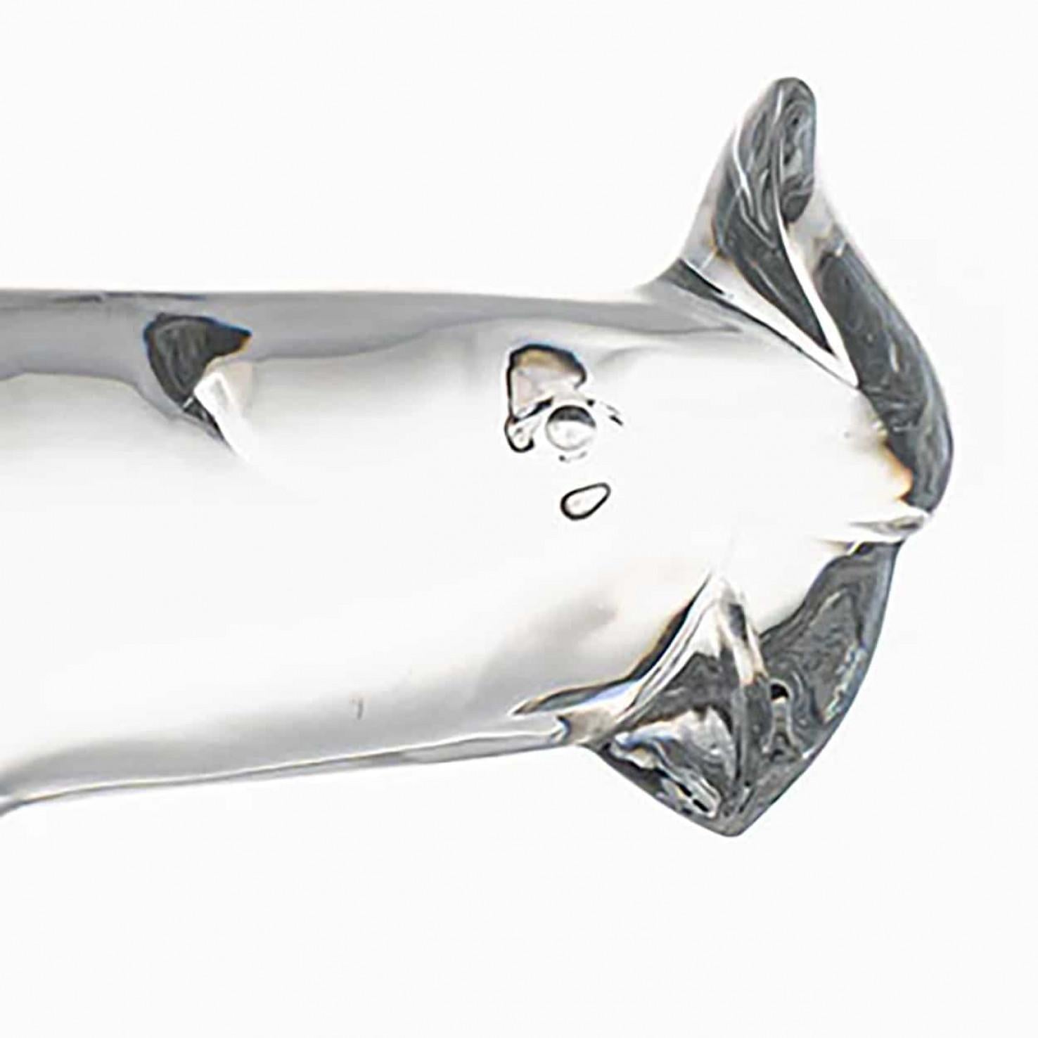 Baccarat Signiert Kristall Kakadu Okimono Skulptur, Frankreich (Französisch) im Angebot