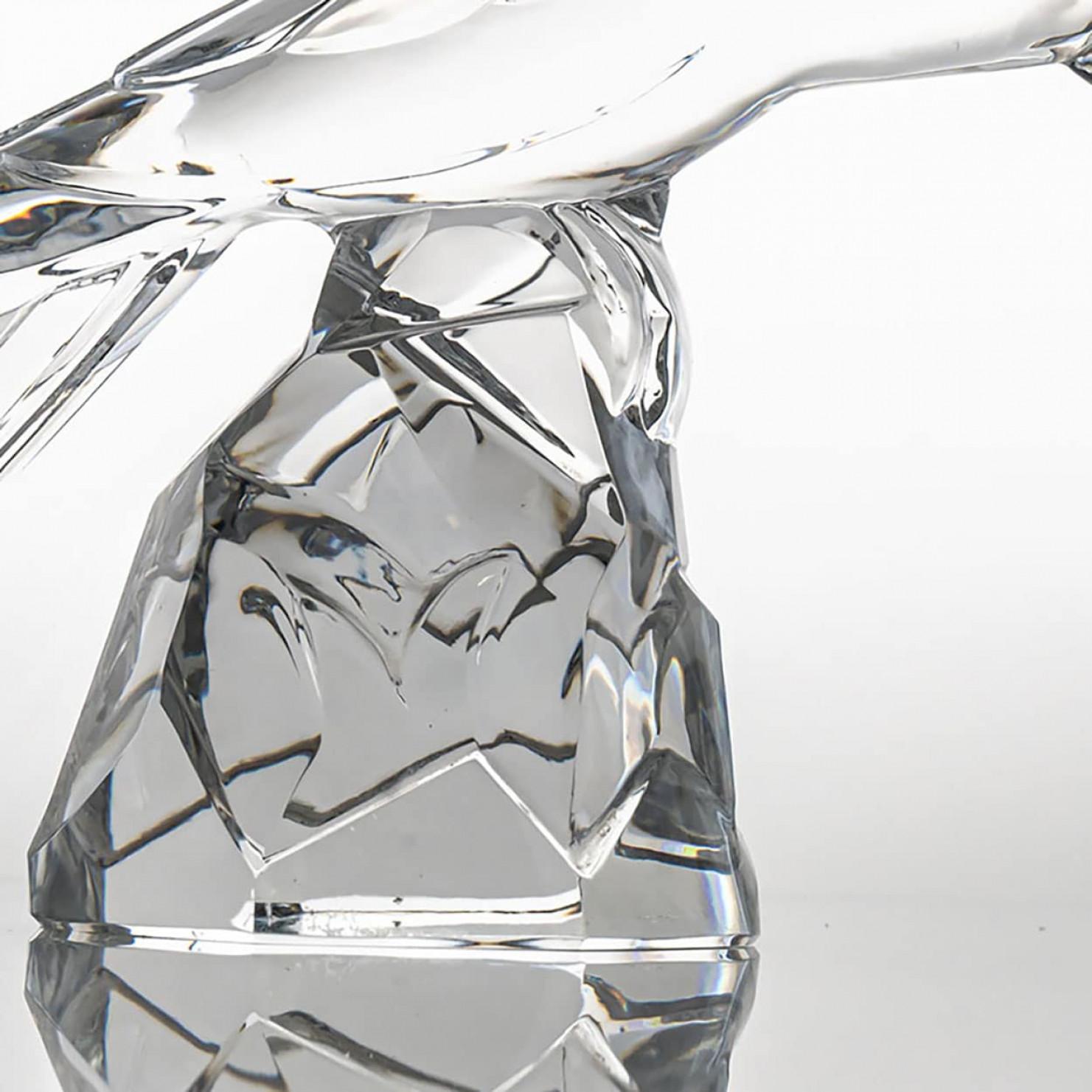 Baccarat Signiert Kristall Kakadu Okimono Skulptur, Frankreich (Sonstiges) im Angebot