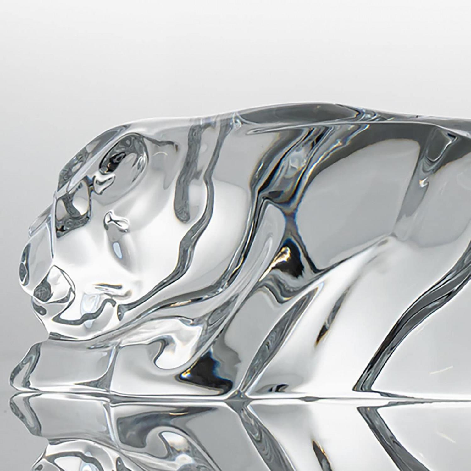 Autre Sculpture panthère en cristal signée Baccarat, France en vente