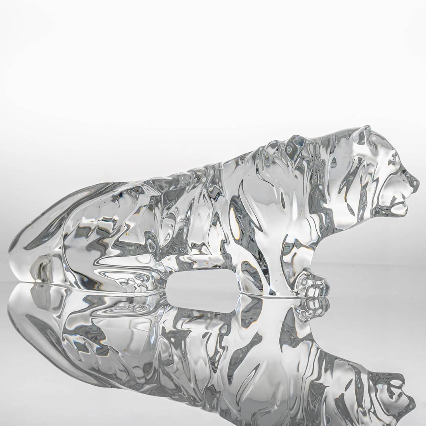 Luxury at its finest,  A collector’s item made by Baccarat in France. This crystal tiger is made by Baccarat.

A tiger, sculpted from clear Baccarat crystal, is slowly crawling — a perfect embodiment of grace and power frozen in time. The