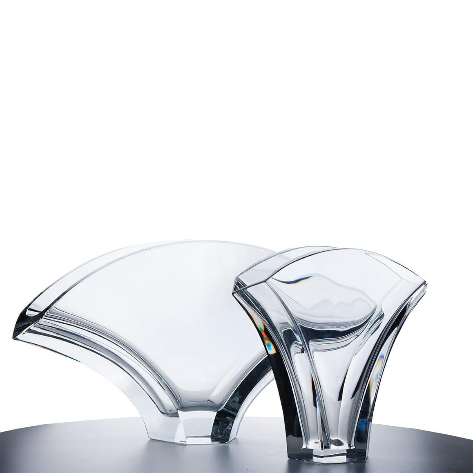 Cristallo Vaso di cristallo Ginkgo Grande Exquise firmato Baccarat, Francia in vendita