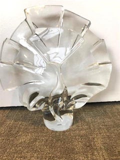 French Crystal Peacock Sculpture