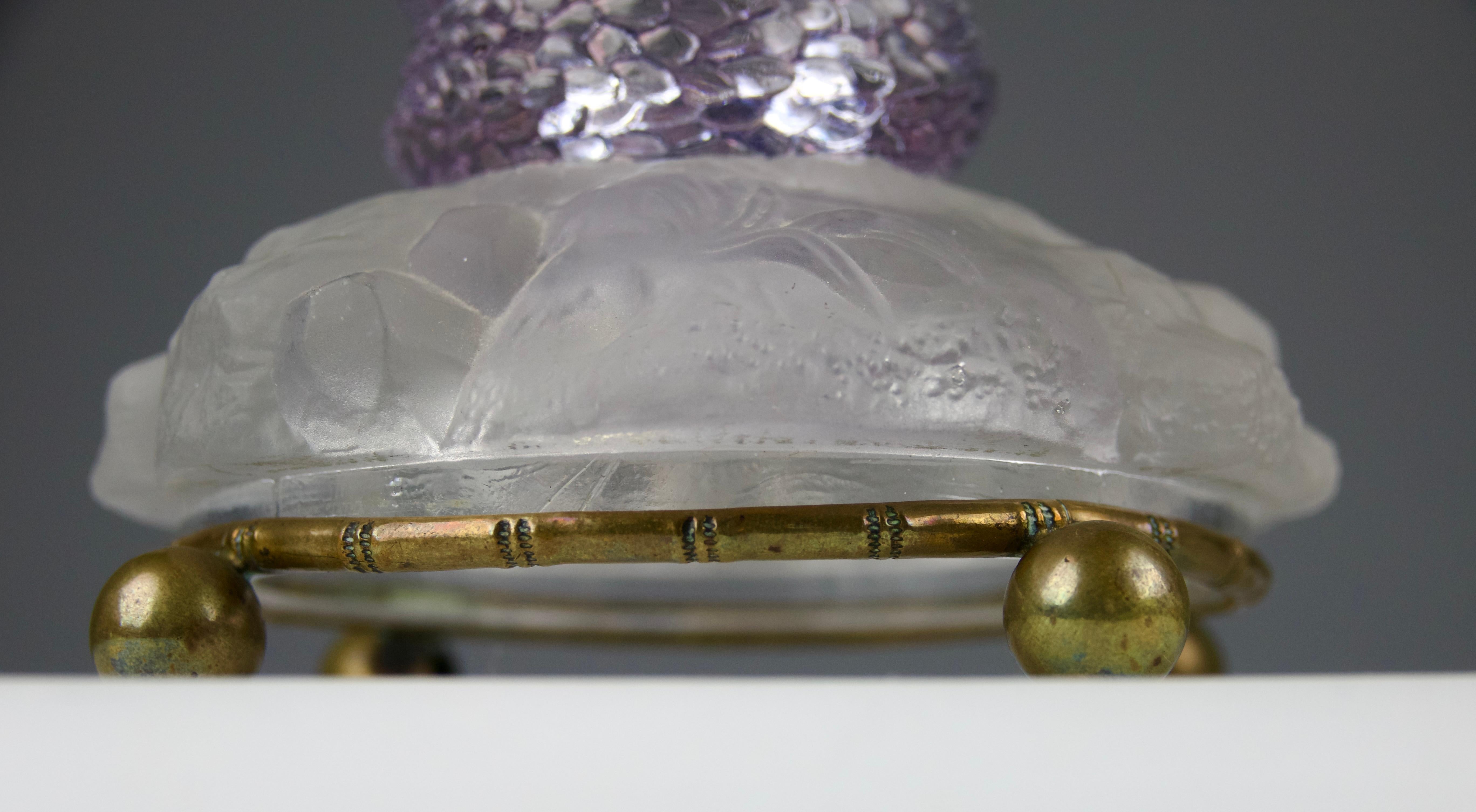 Baccarat, Vaso con serpente e scarabeo Soliflores, Art Nouveau francese Fine 1800 in vendita 4