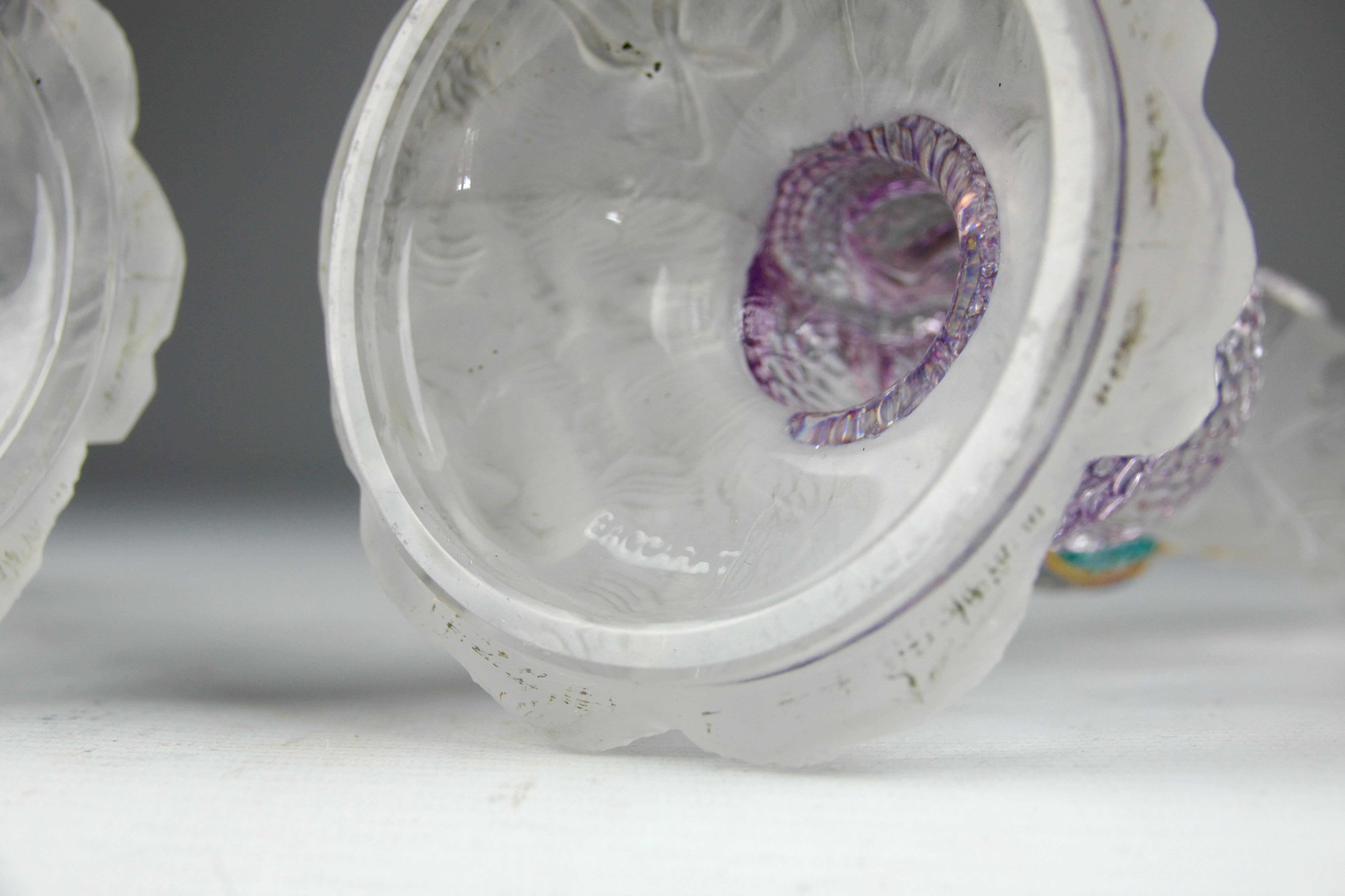 Baccarat, Vaso con serpente e scarabeo Soliflores, Art Nouveau francese Fine 1800 in vendita 11