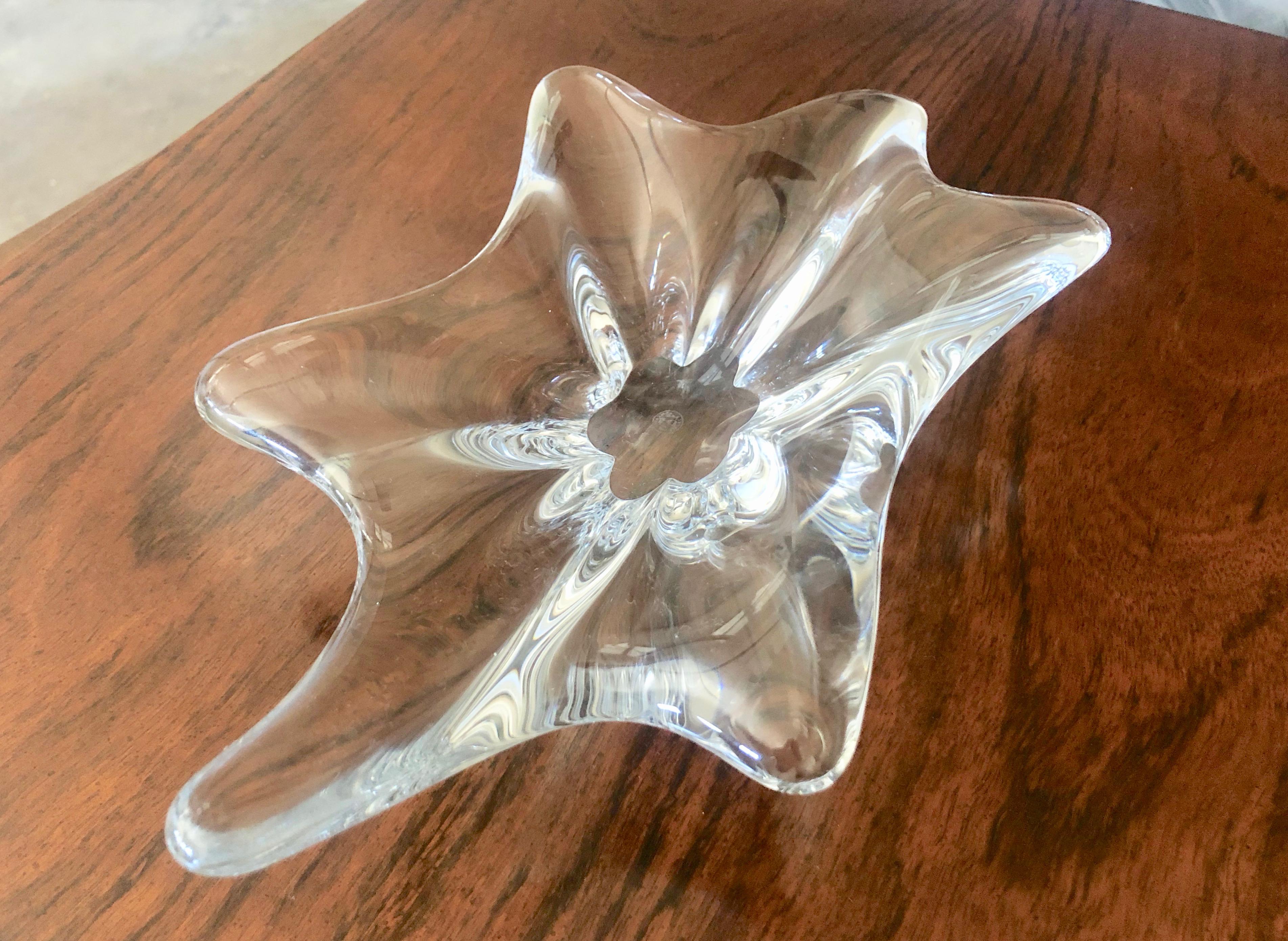 Baccarat Splash Glass Dish In Good Condition In Denton, TX