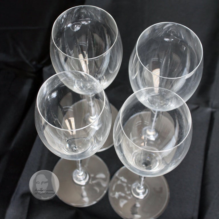 Baccarat St. Remy Champagne Flutes Tulips Barware Set of 4 Crystal