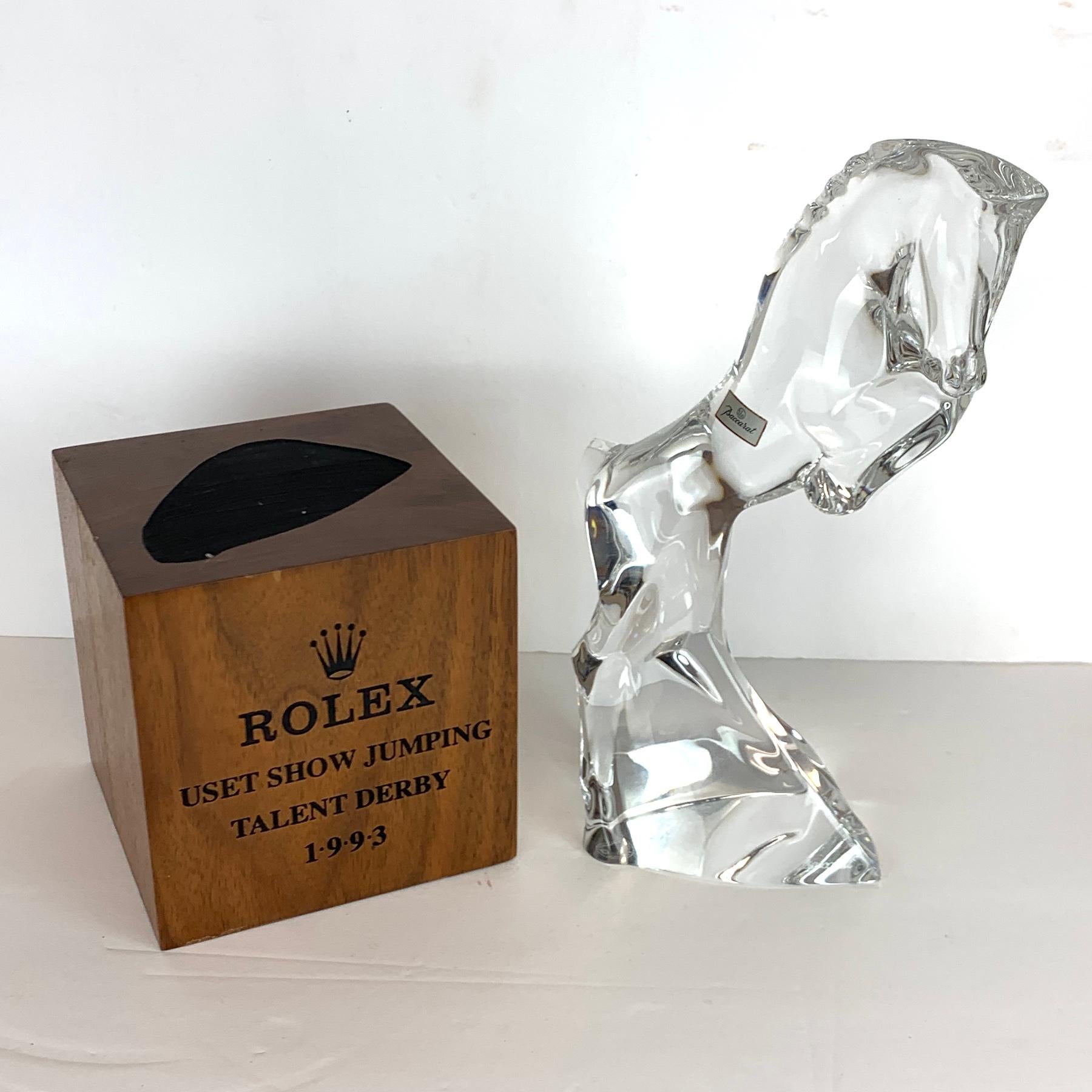Baccarat Standing Horse Trophy Rolex USET Show Jumping Talent Derby, 1993 2
