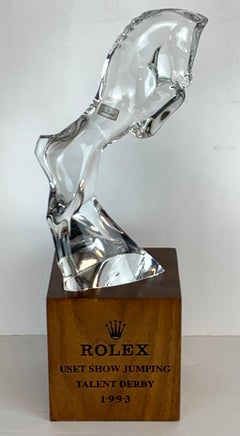 Baccarat Standing Horse Trophy Rolex USET Show Jumping Talent Derby, 1993
