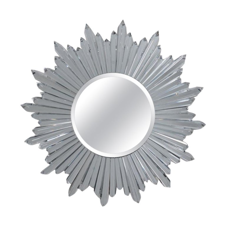 Baccarat. “Star” mirror in crystal, backlit. 21st century.