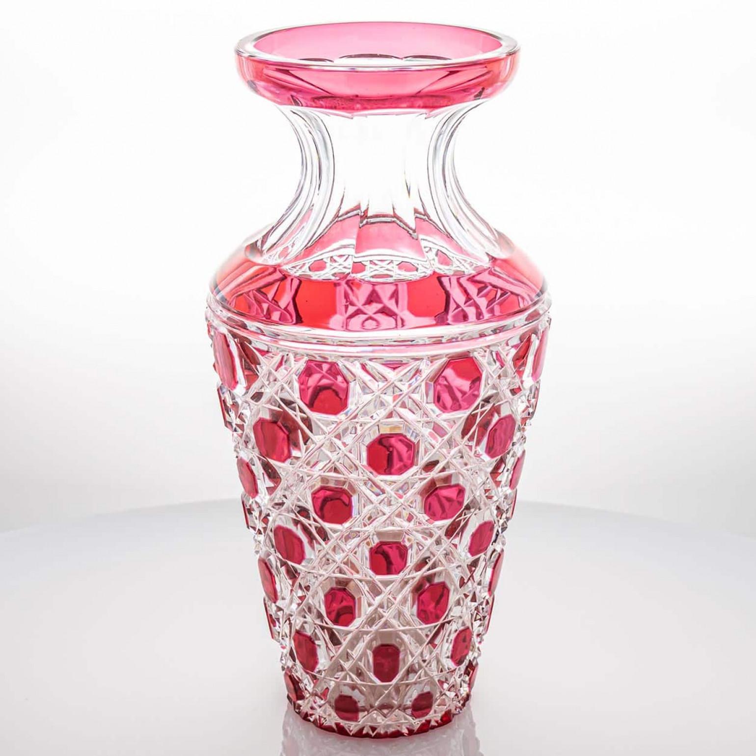 Vaso in cristallo trasparente e ibisco strutturato Baccarat, Francia in vendita 2