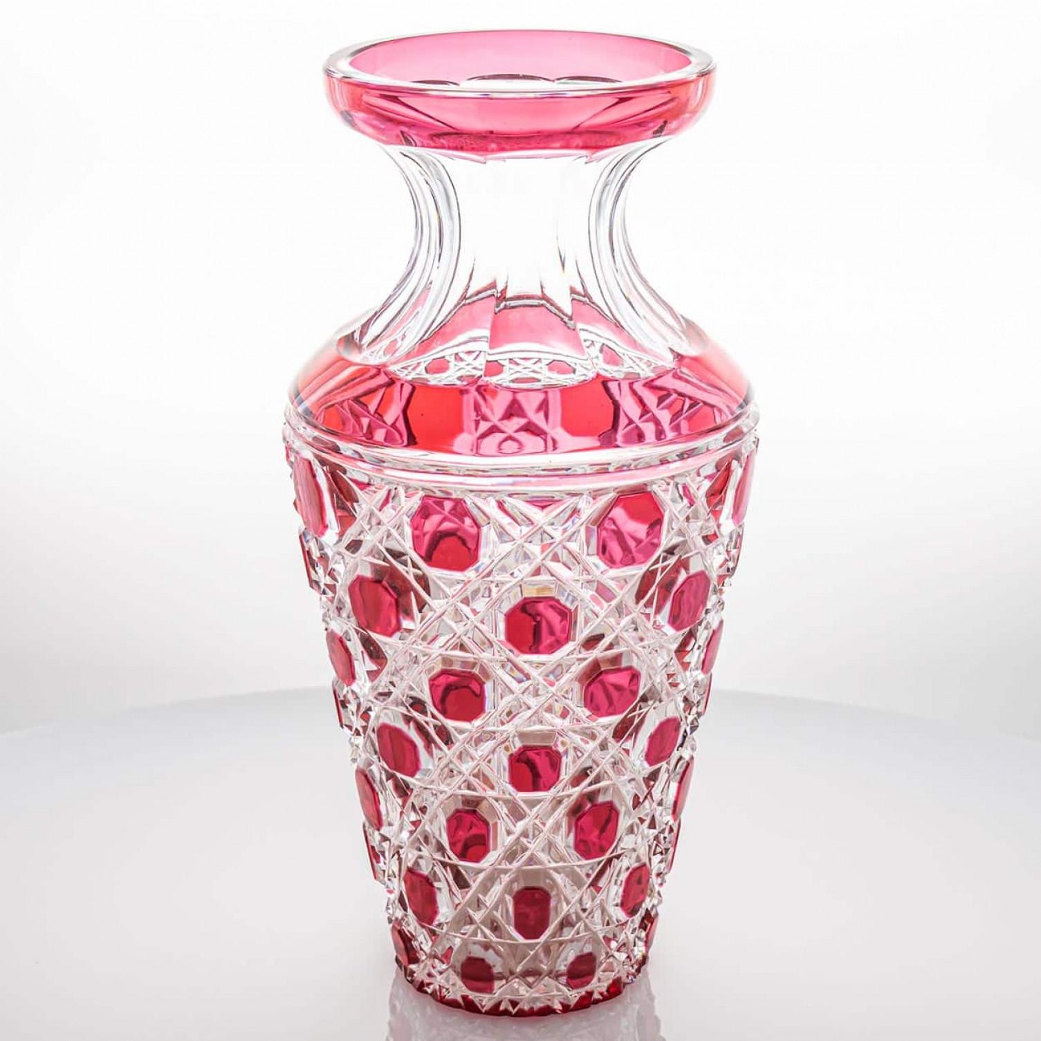 Vaso in cristallo trasparente e ibisco strutturato Baccarat, Francia in vendita 2