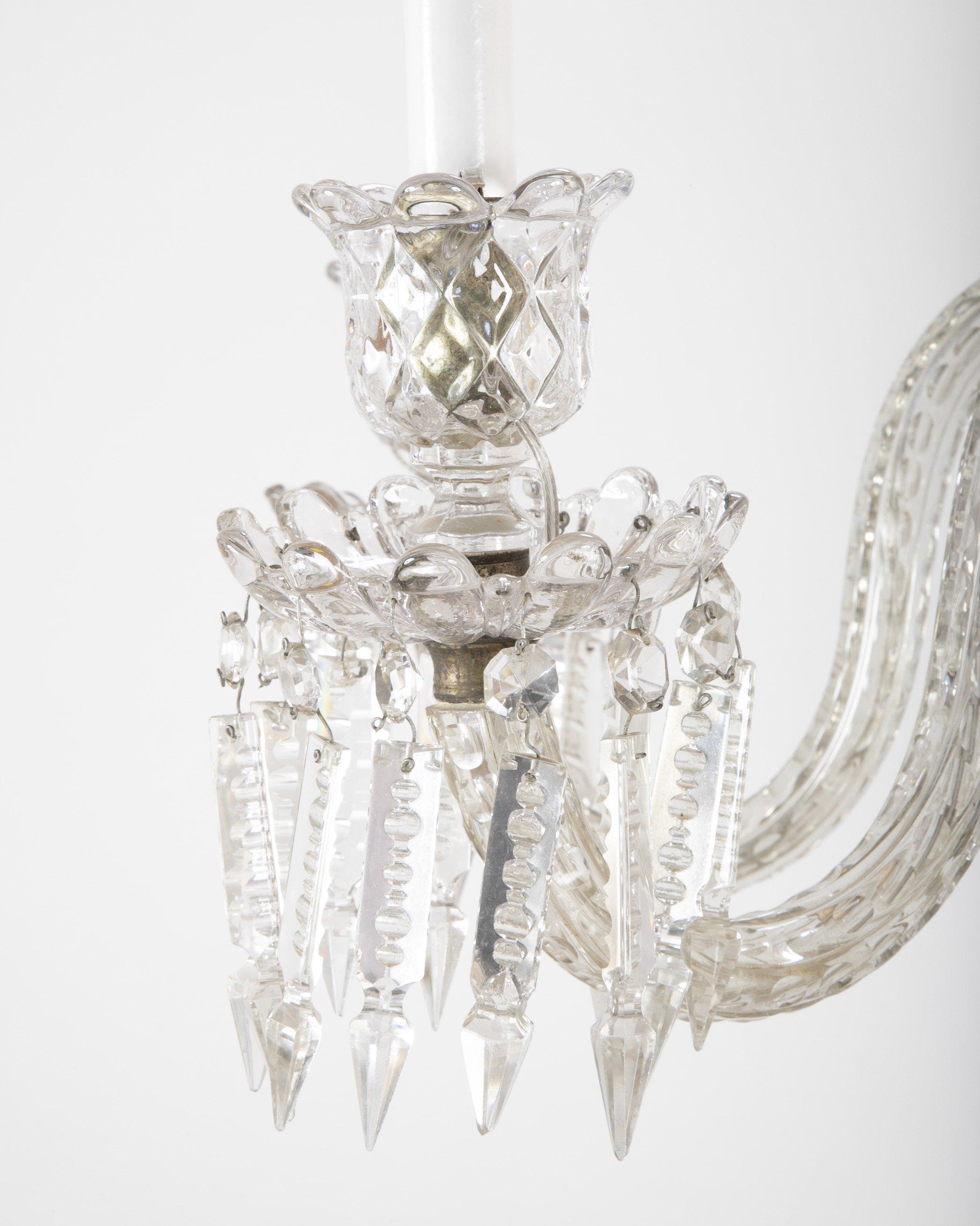 Baccarat Style 6-Arm Crystal Chandelier 2