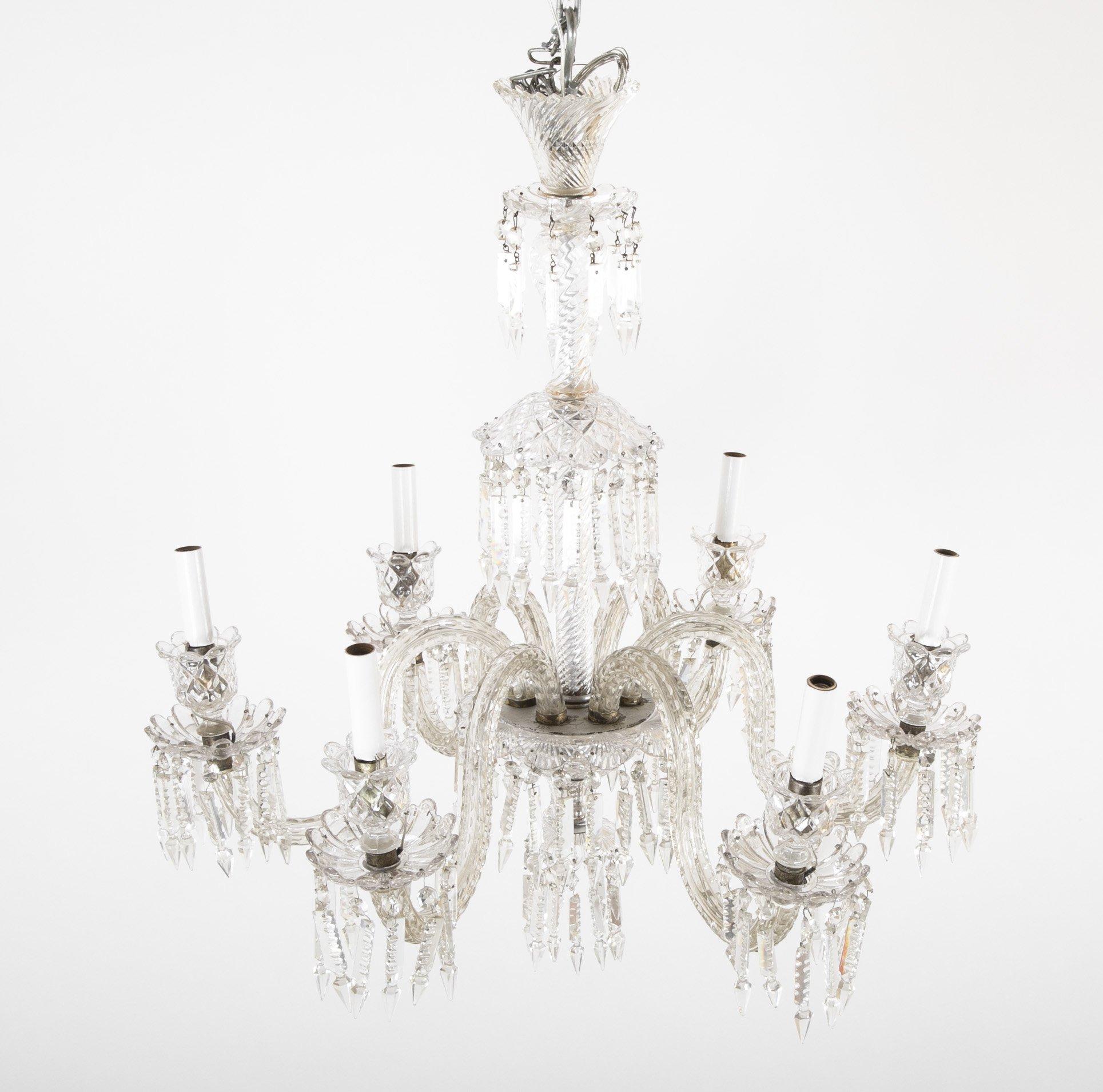 Baccarat Style 6-Arm Crystal Chandelier 4