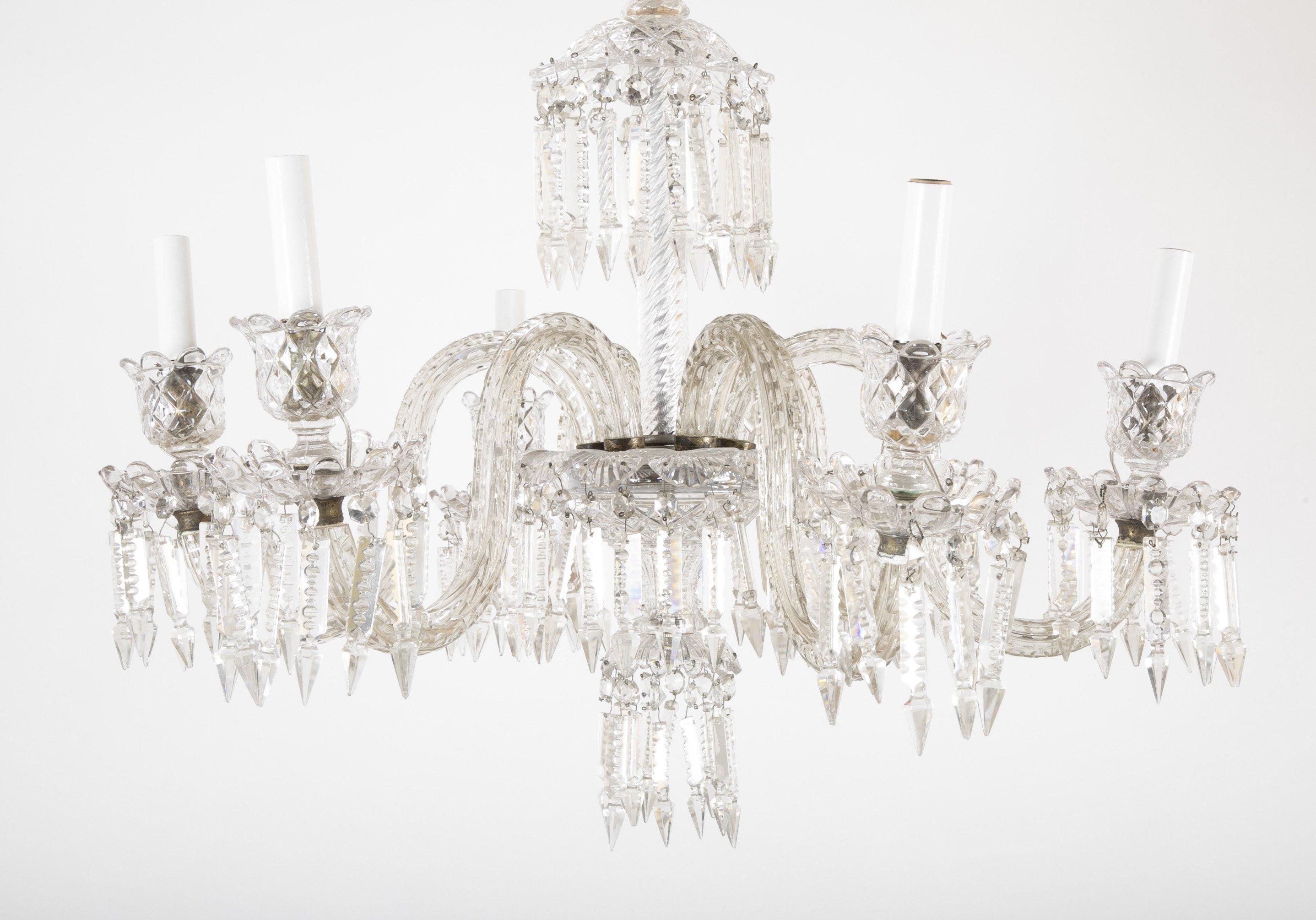 Baccarat Style 6-Arm Crystal Chandelier 5