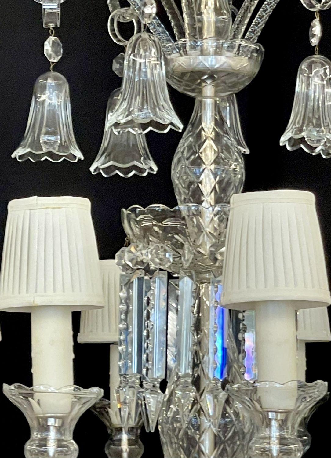 Baccarat Style Chandelier, Crystal, 12 Light, Hollywood Regency, Monumental For Sale 6