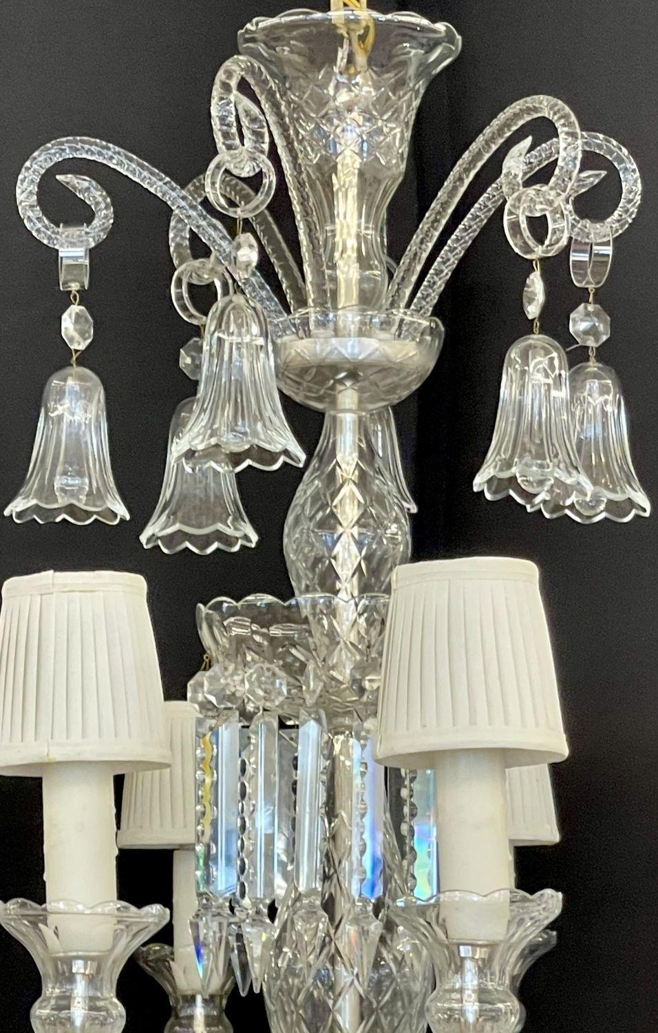 Baccarat Style Chandelier, Crystal, 12 Light, Hollywood Regency, Monumental For Sale 7