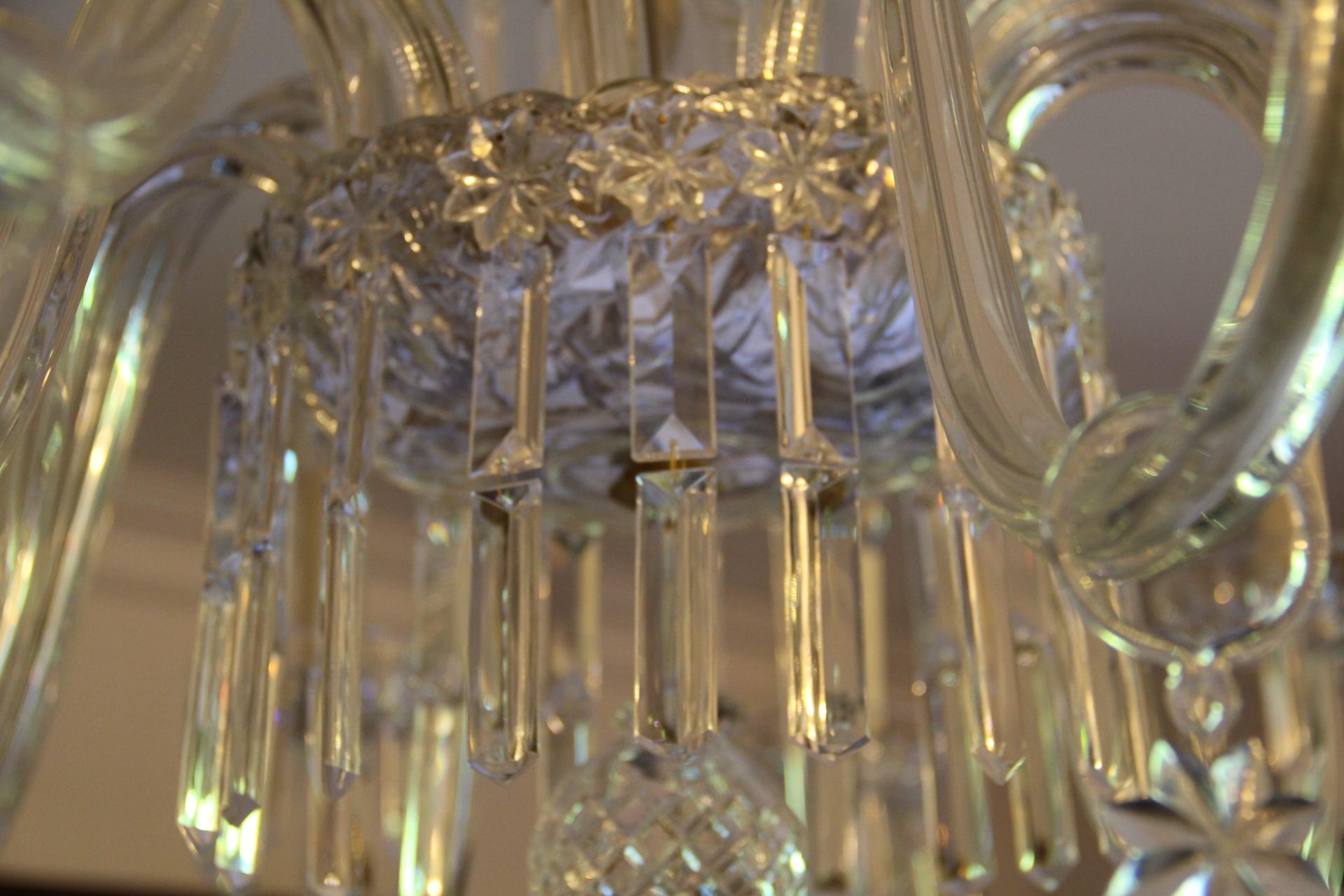 XX secolo Lampadario di cristallo in stile Baccarat in vendita