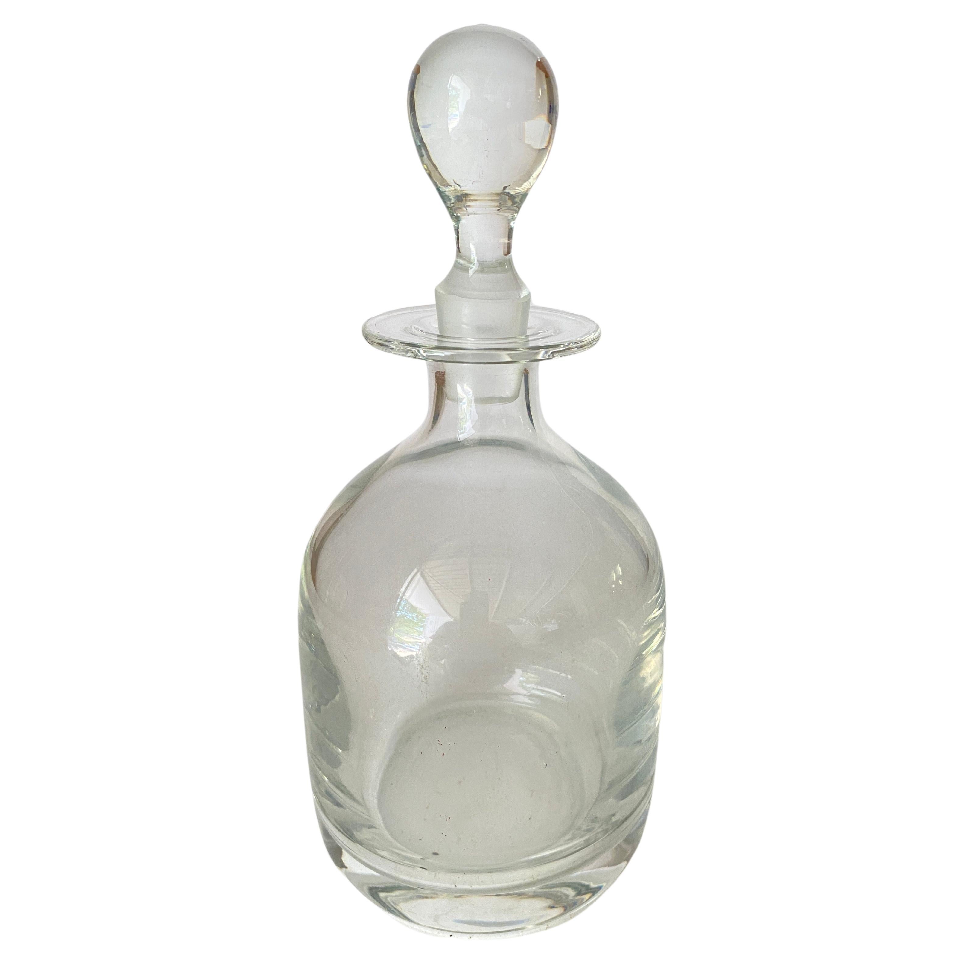 Carafe à whisky en cristal Rond Perfection de style Baccarat France 20e siècle en vente