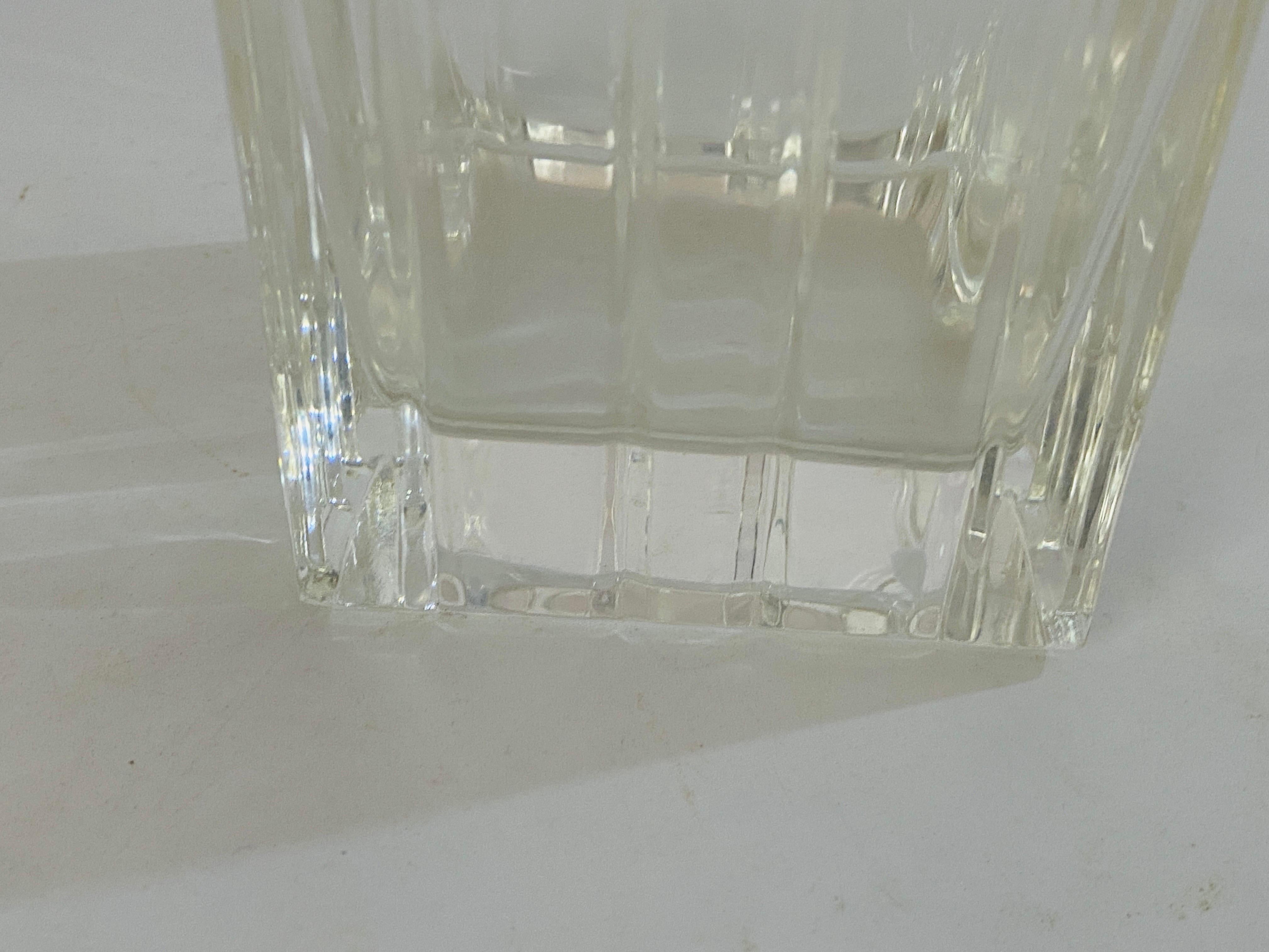 Baccarat Style Crystal Square Perfection Whiskey Decanter France 20th Century For Sale 4