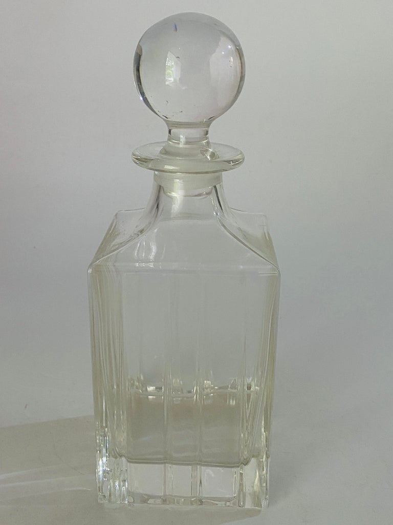 Baccarat Style Crystal Square Perfection Whisky Decanter France 20th