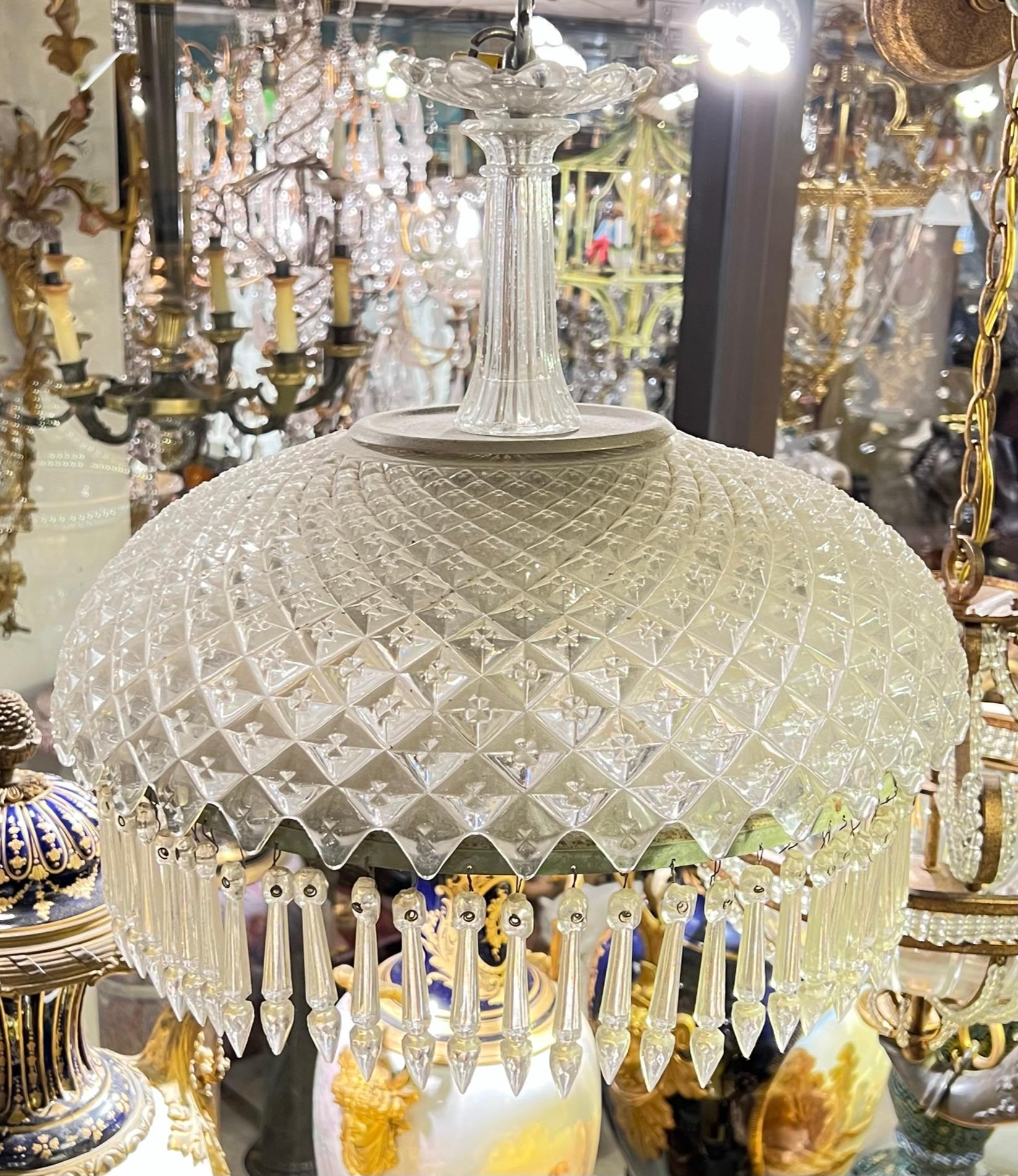 Baccarat Style Molded Glass Chandelier For Sale 6