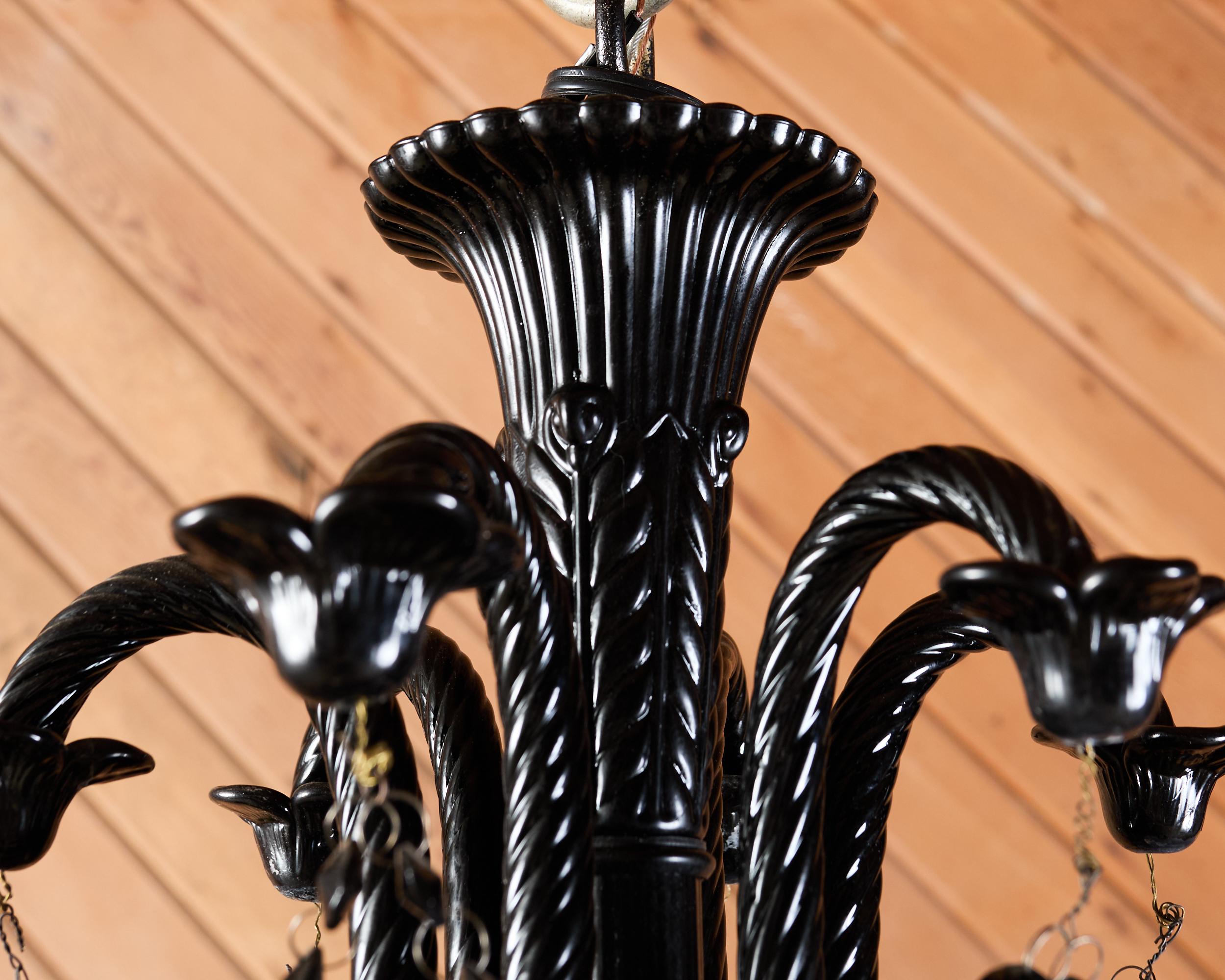 Lustre noir Zénith 14L de style Baccarat d'après Philippe Stark en vente 6