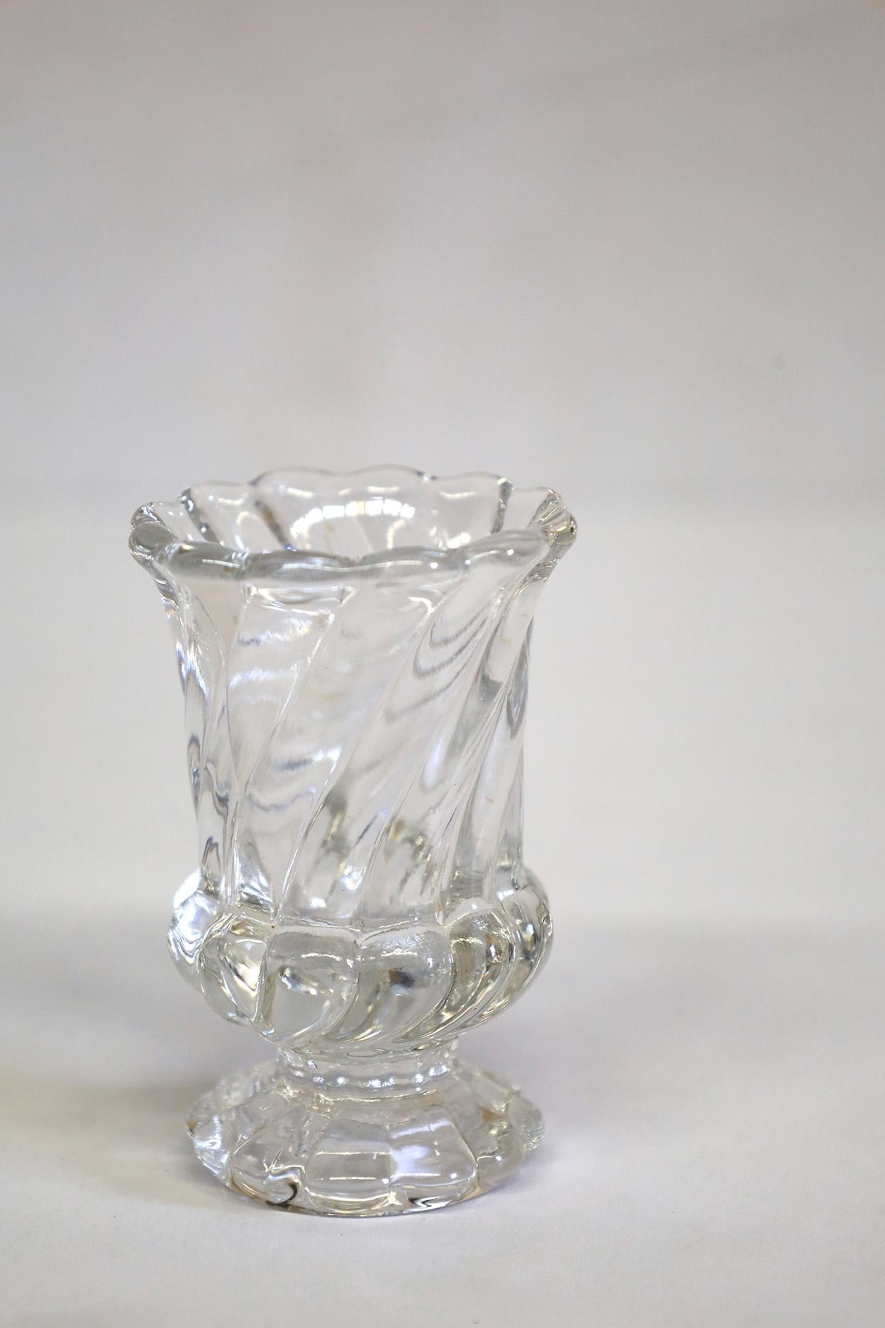 Late 20th Century Baccarat Swirl Bambous Tooth Pick Holder For Sale