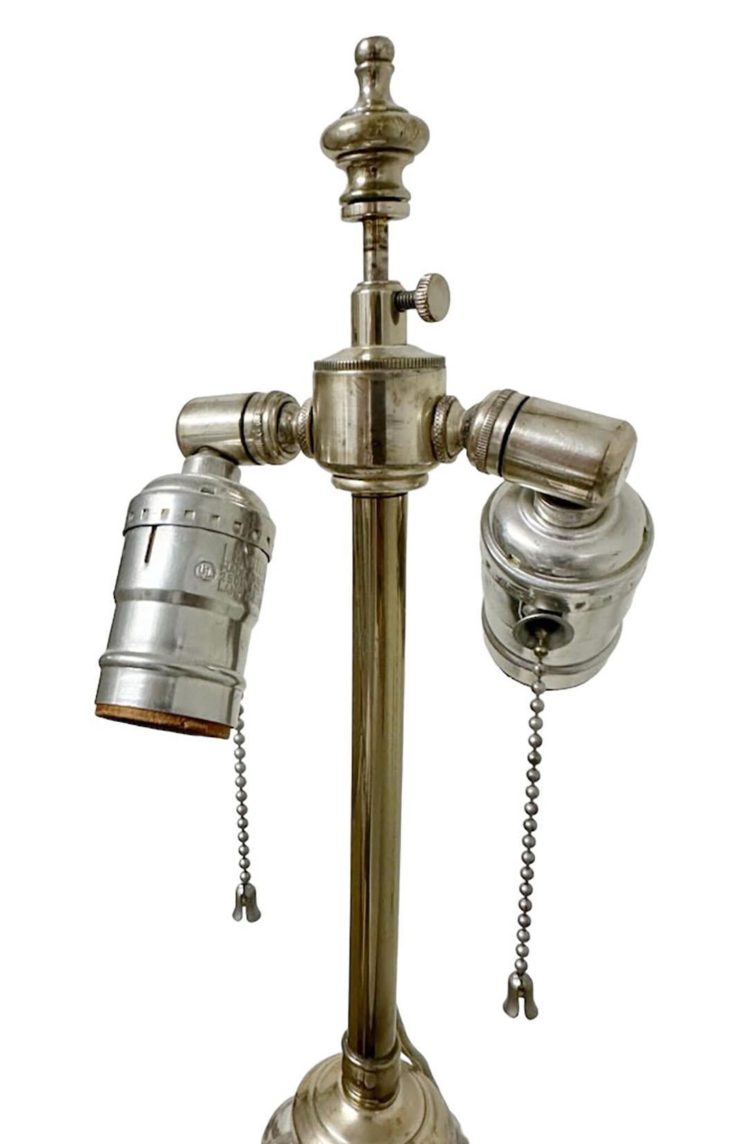 Late 19th Century Baccarat Swirl Table Lamp For Sale