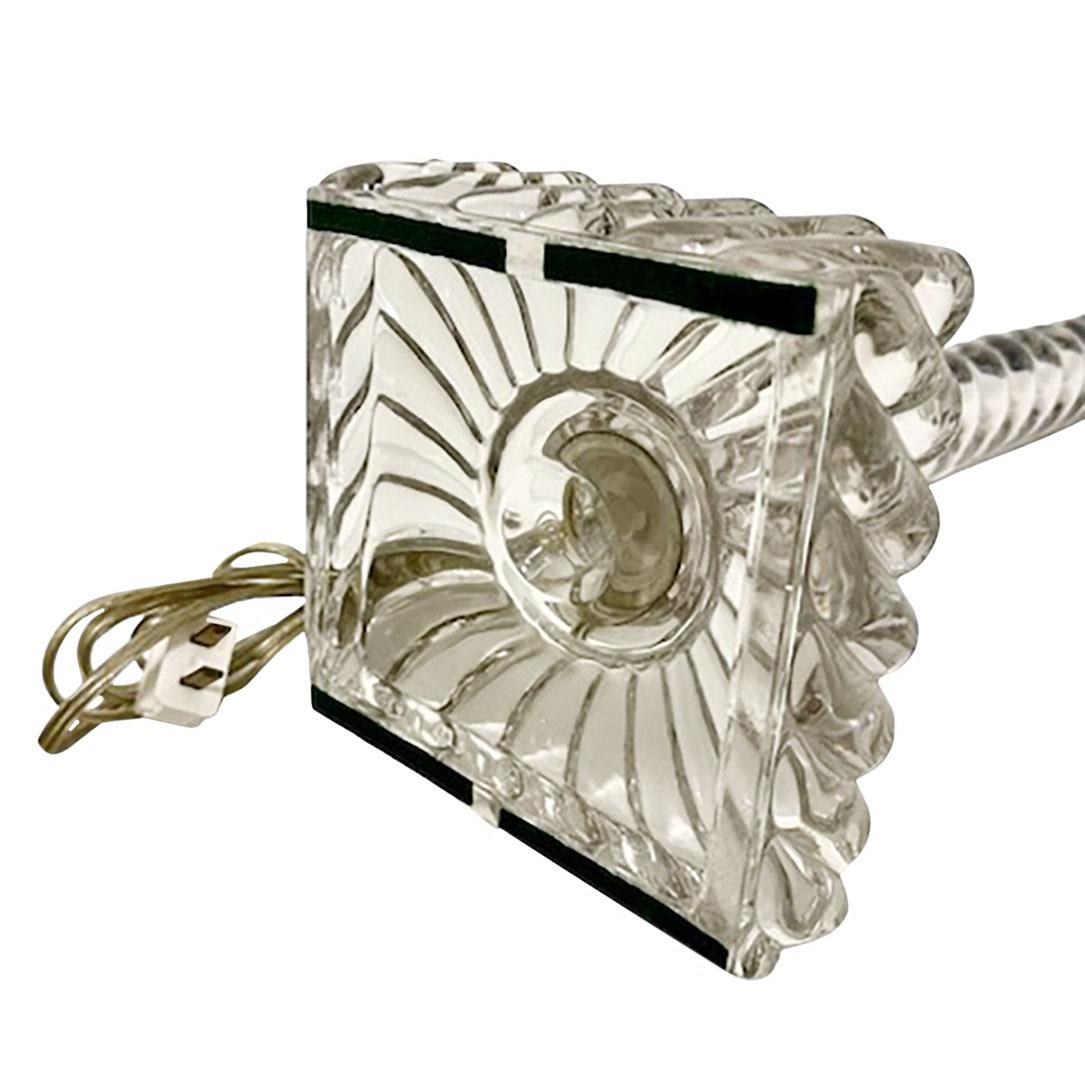 Crystal Baccarat Swirl Table Lamp For Sale
