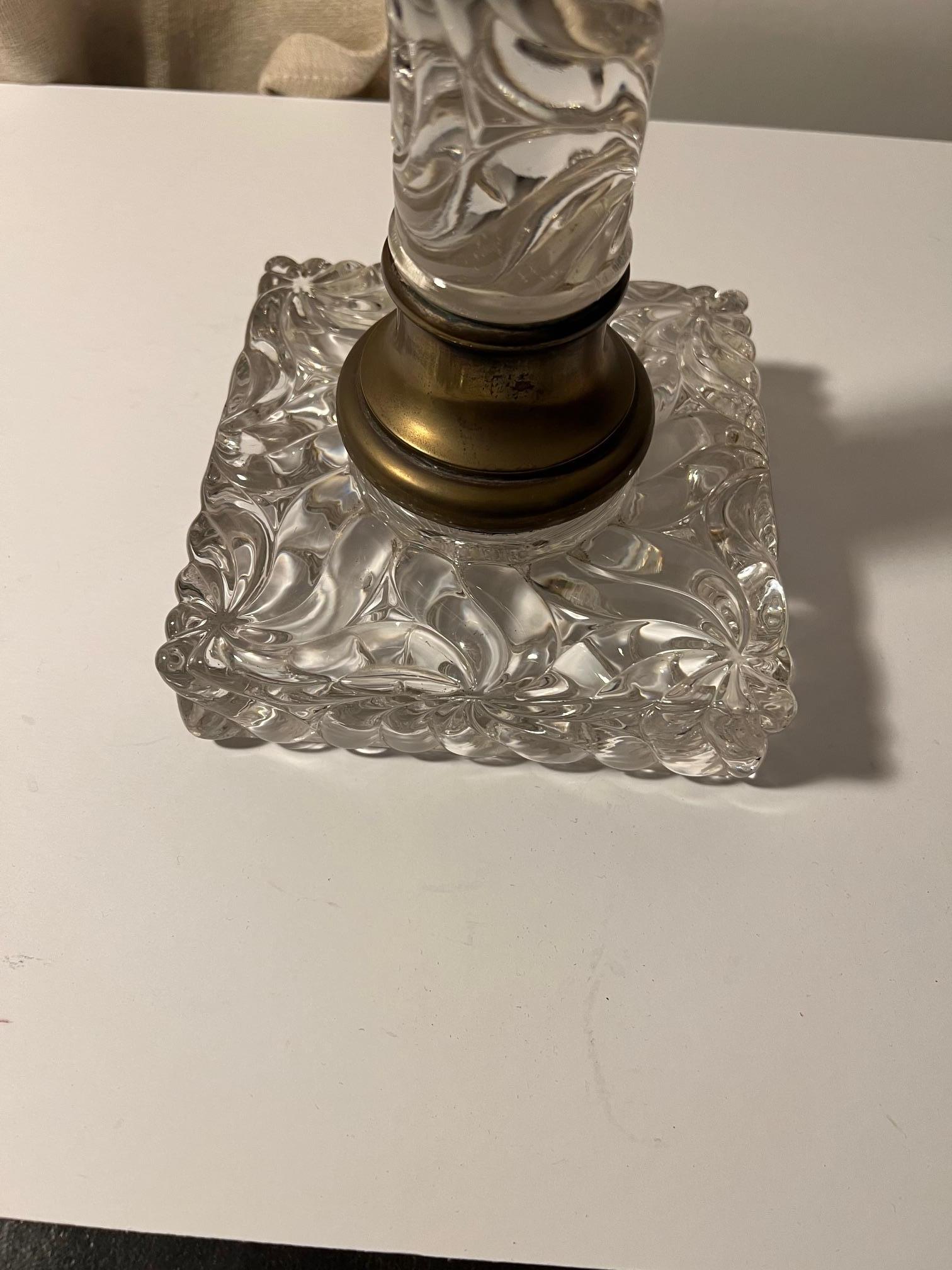 French Baccarat Table Lamp No:2 For Sale